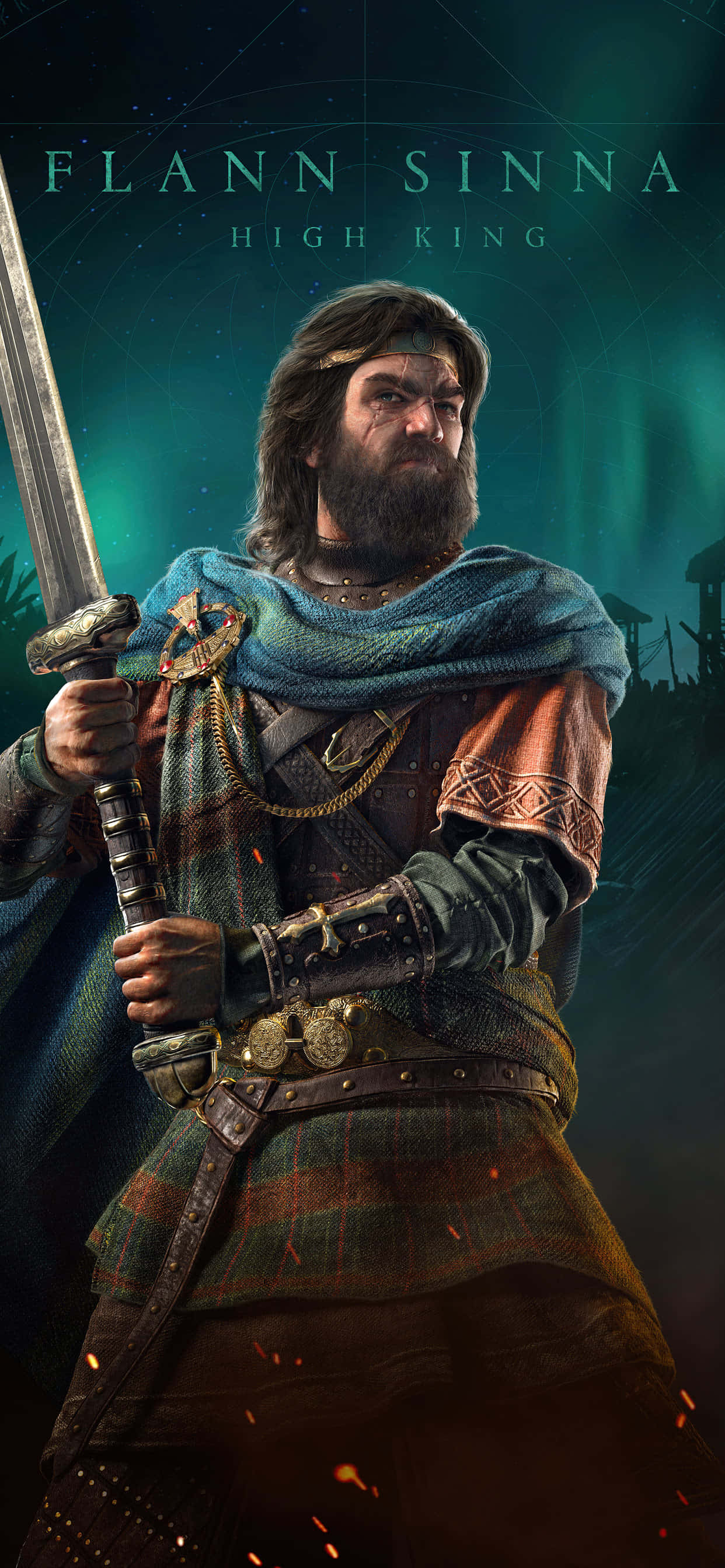 Fondo de High King Flann para iPhone Xs Max de Assassin's Creed Valhalla Fondos de pantalla