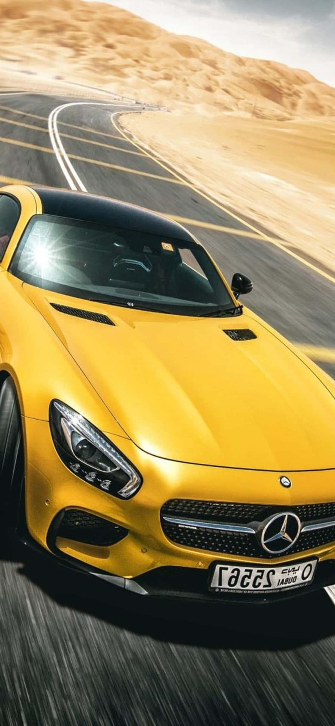 Fondo Amarillo GT para iPhone Xs Mercedes Amg Fondos de pantalla