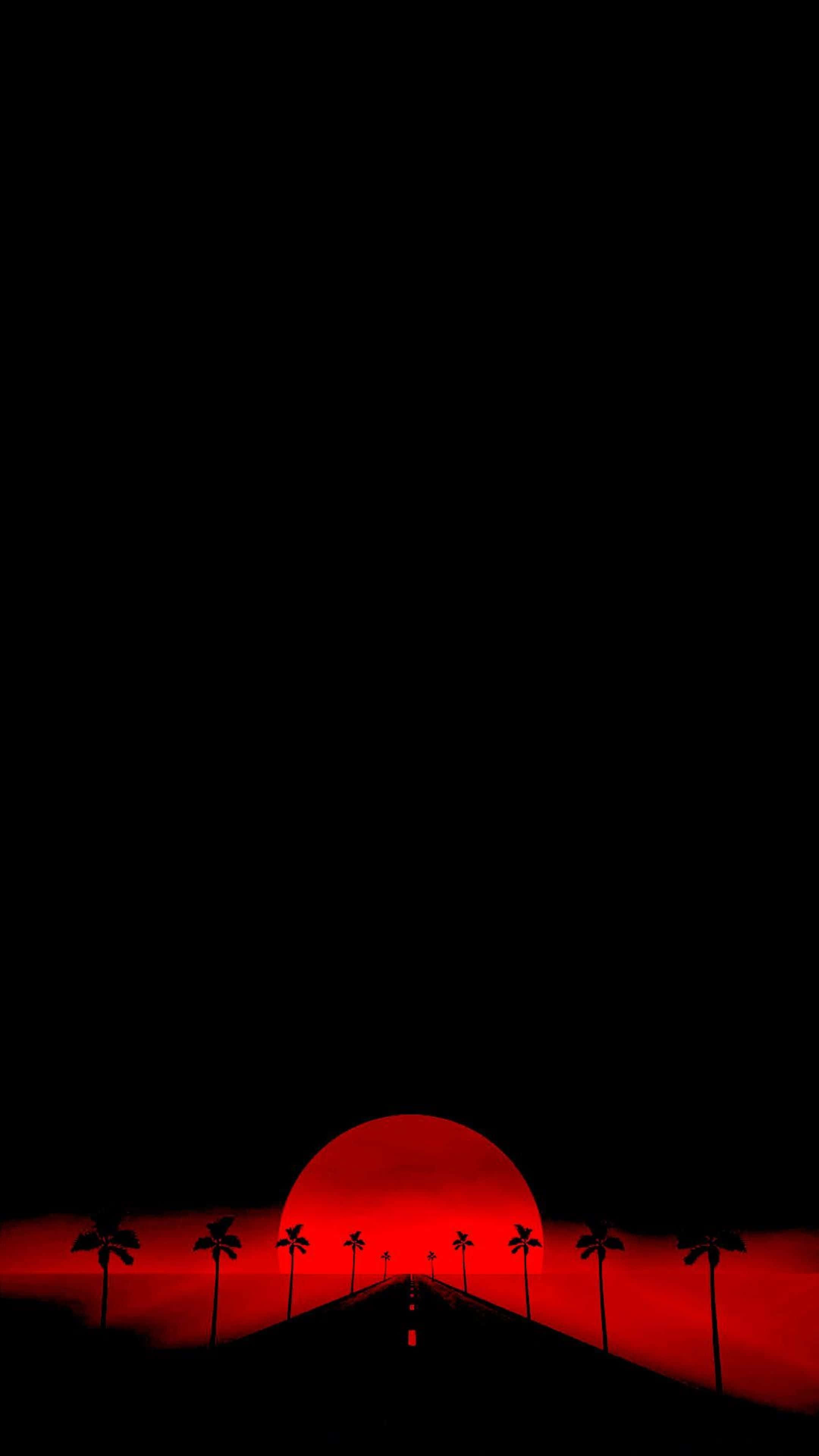Fondo AMOLED Carretera Sol Rojo Fondos de pantalla