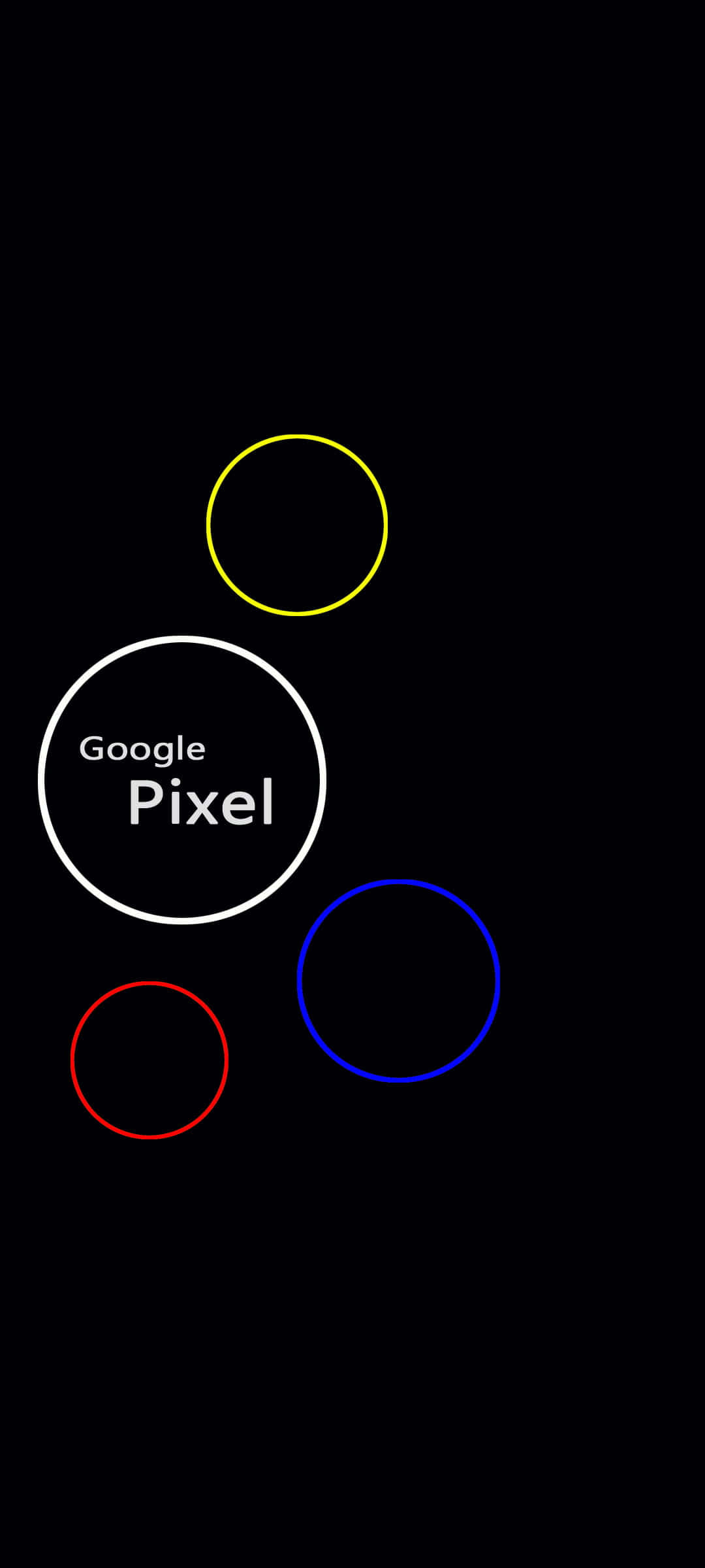 Fondo AMOLED Pixel 3 con círculos blancos Fondos de pantalla