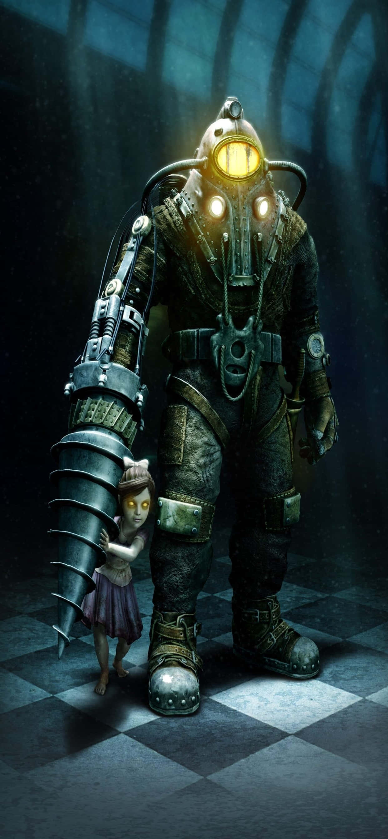 Fondo Animado de Big Daddy para iPhone XS Max de Bioshock Infinite Fondos de pantalla
