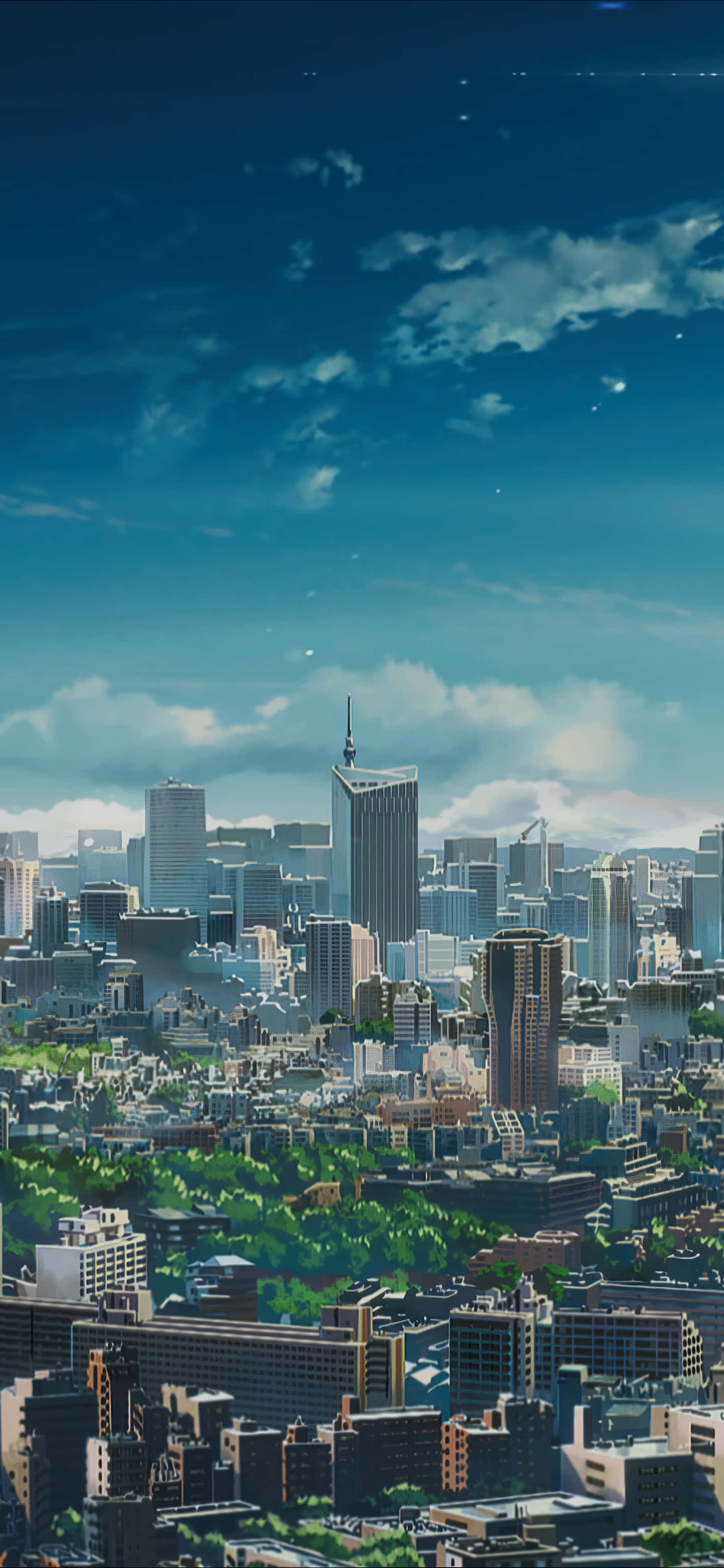 Fondo animado de ciudad de Your Name para teléfono Fondos de pantalla