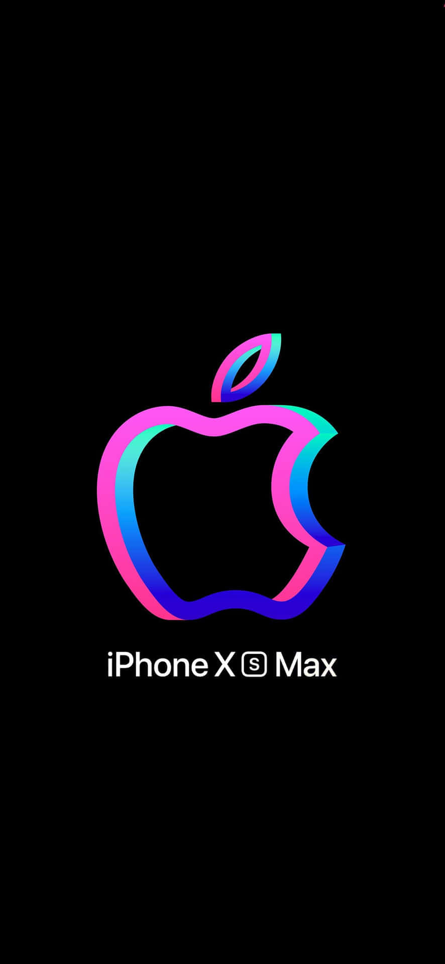 Fondo Apple iPhone Xs Max Neón Rosa Azul Fondos de pantalla