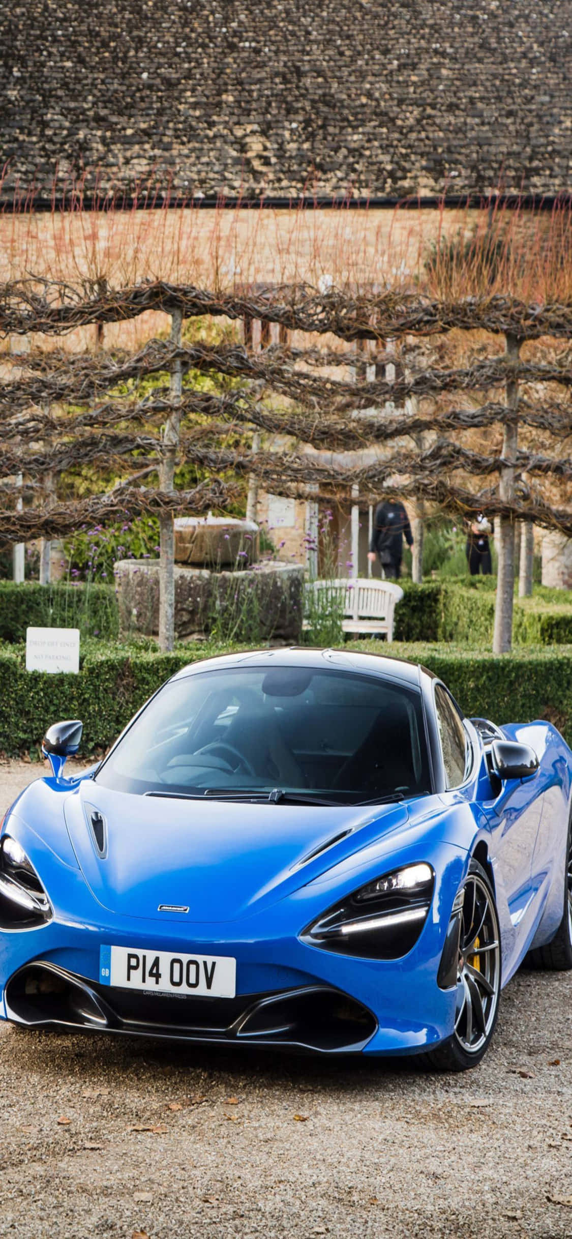 Fondo azul iPhone X McLaren 720s Fondos de pantalla