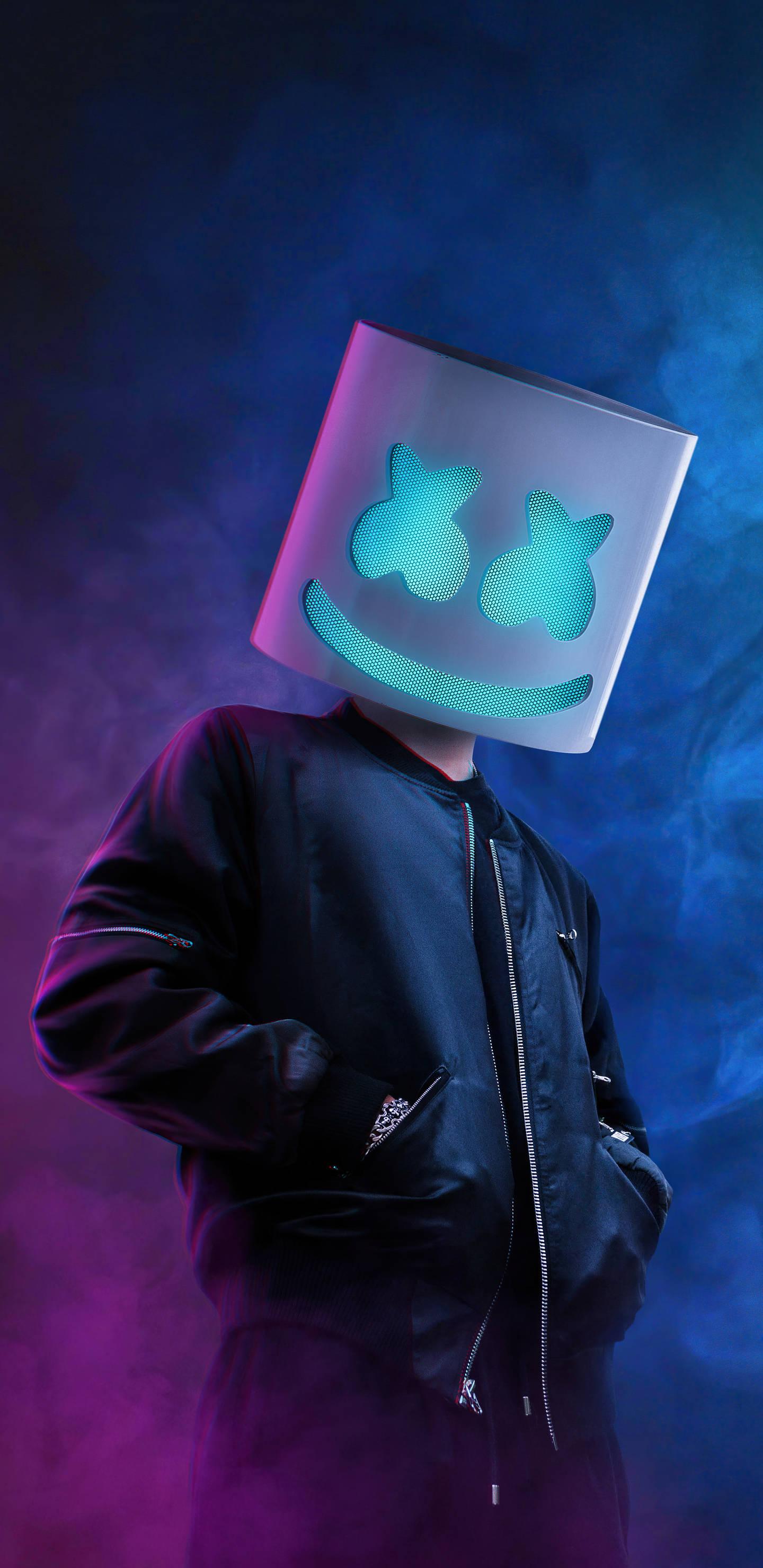 Fondo Azul Marshmello HD iPhone Fondos de pantalla