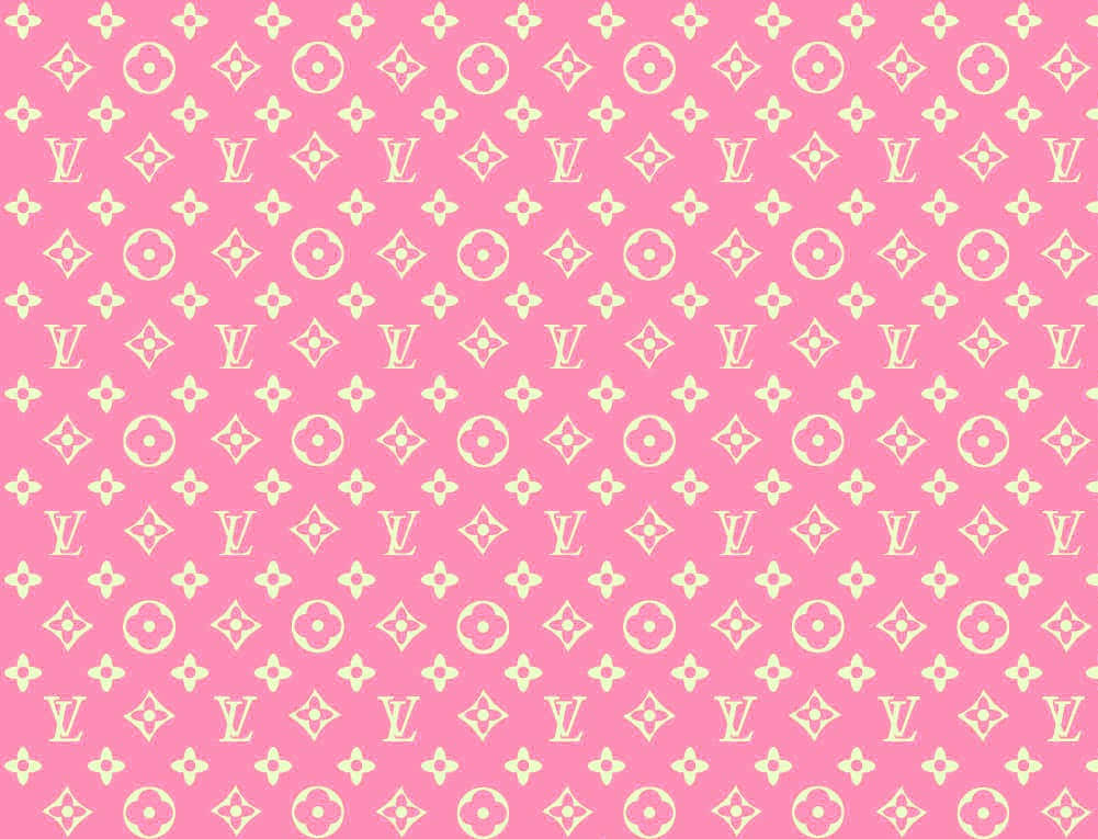 Fondo blanco de Louis Vuitton sobre rosa Y2K Fondos de pantalla