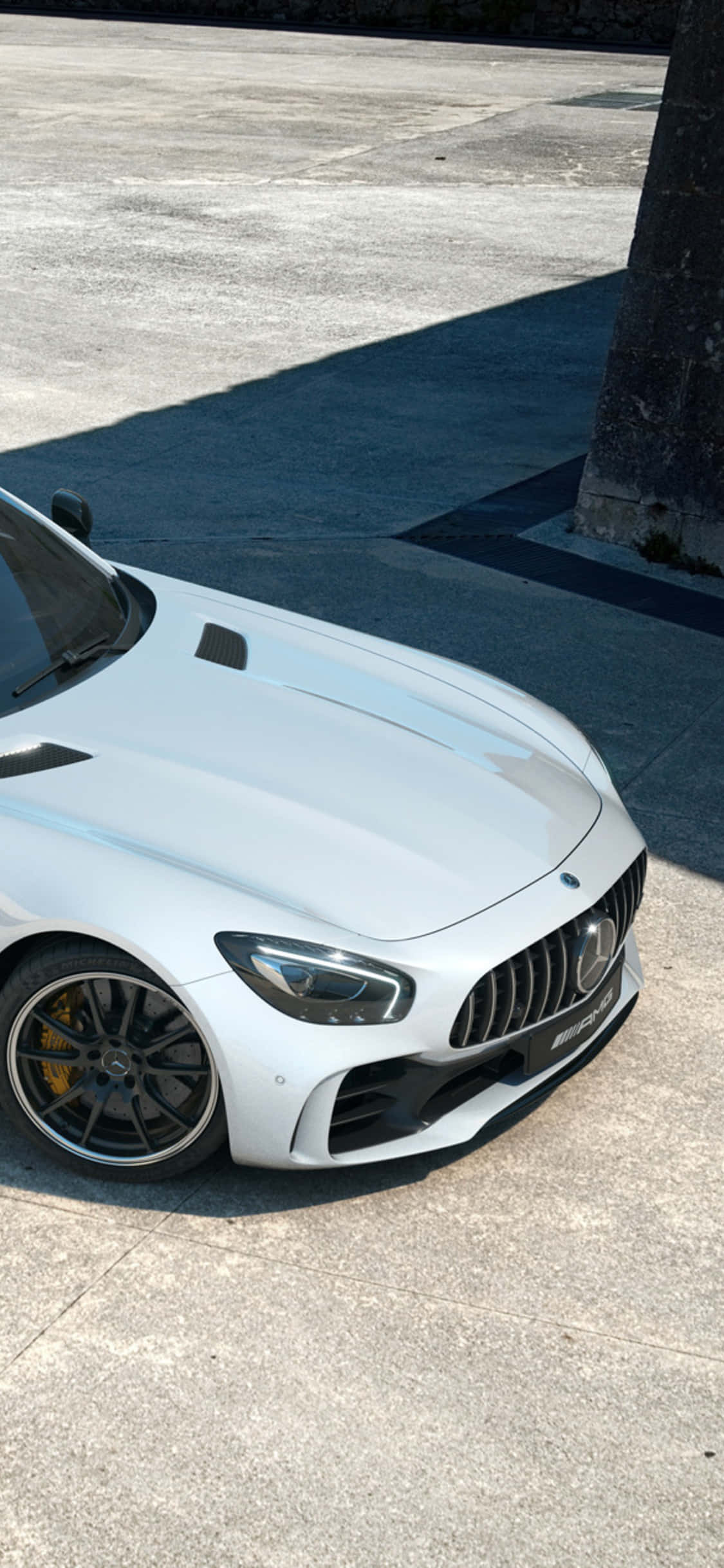 Fondo Blanco Vista Frontal Superior para iPhone Xs Mercedes Amg Fondos de pantalla