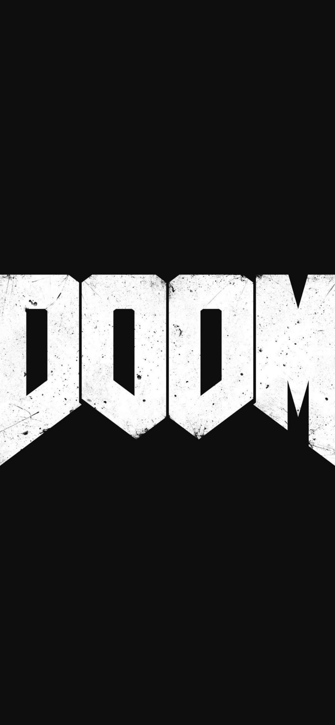 Fondo Blanco y Negro de Doom para iPhone Xs Fondos de pantalla