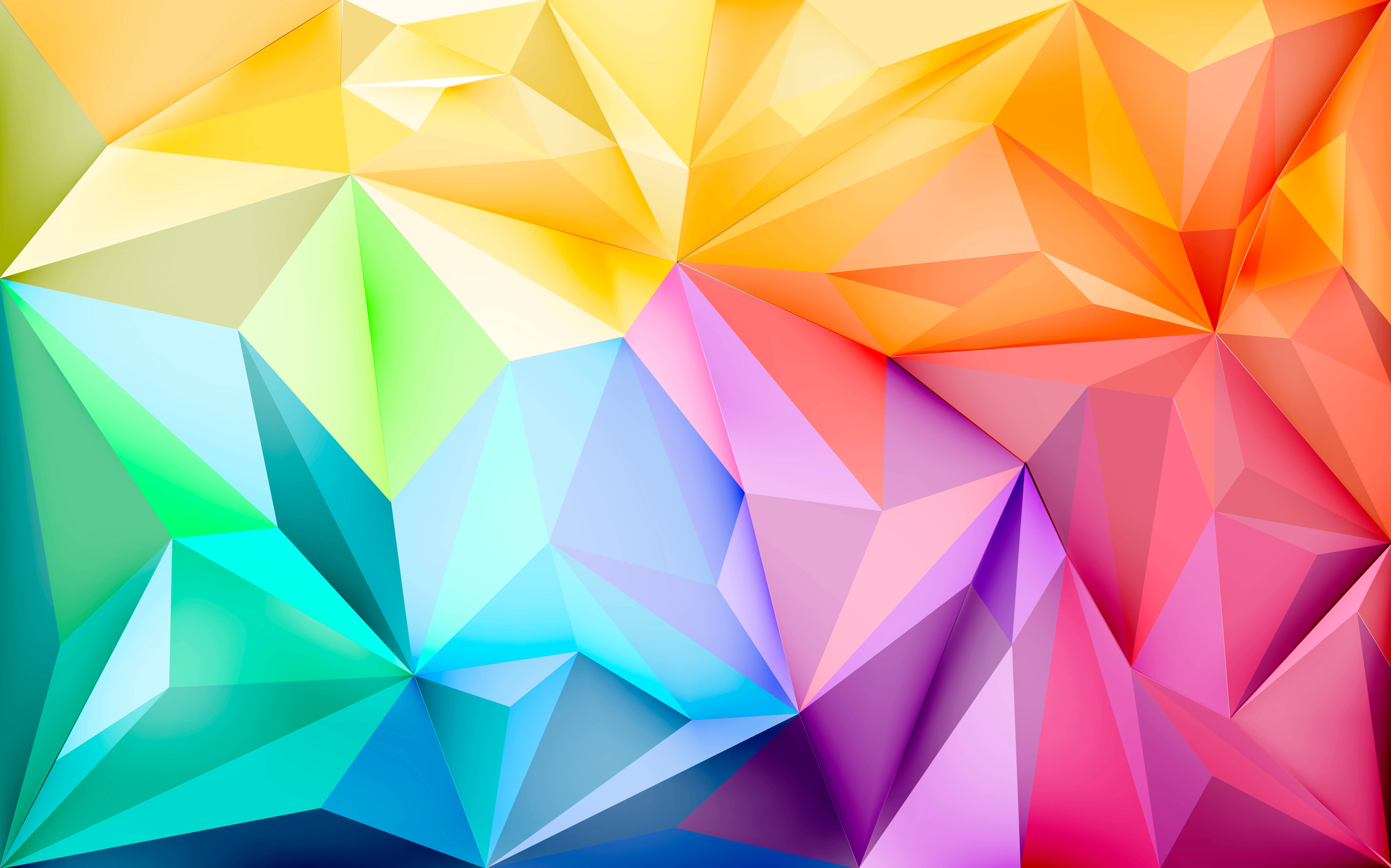 Fondo colorido con gráfico geométrico 3D Fondos de pantalla