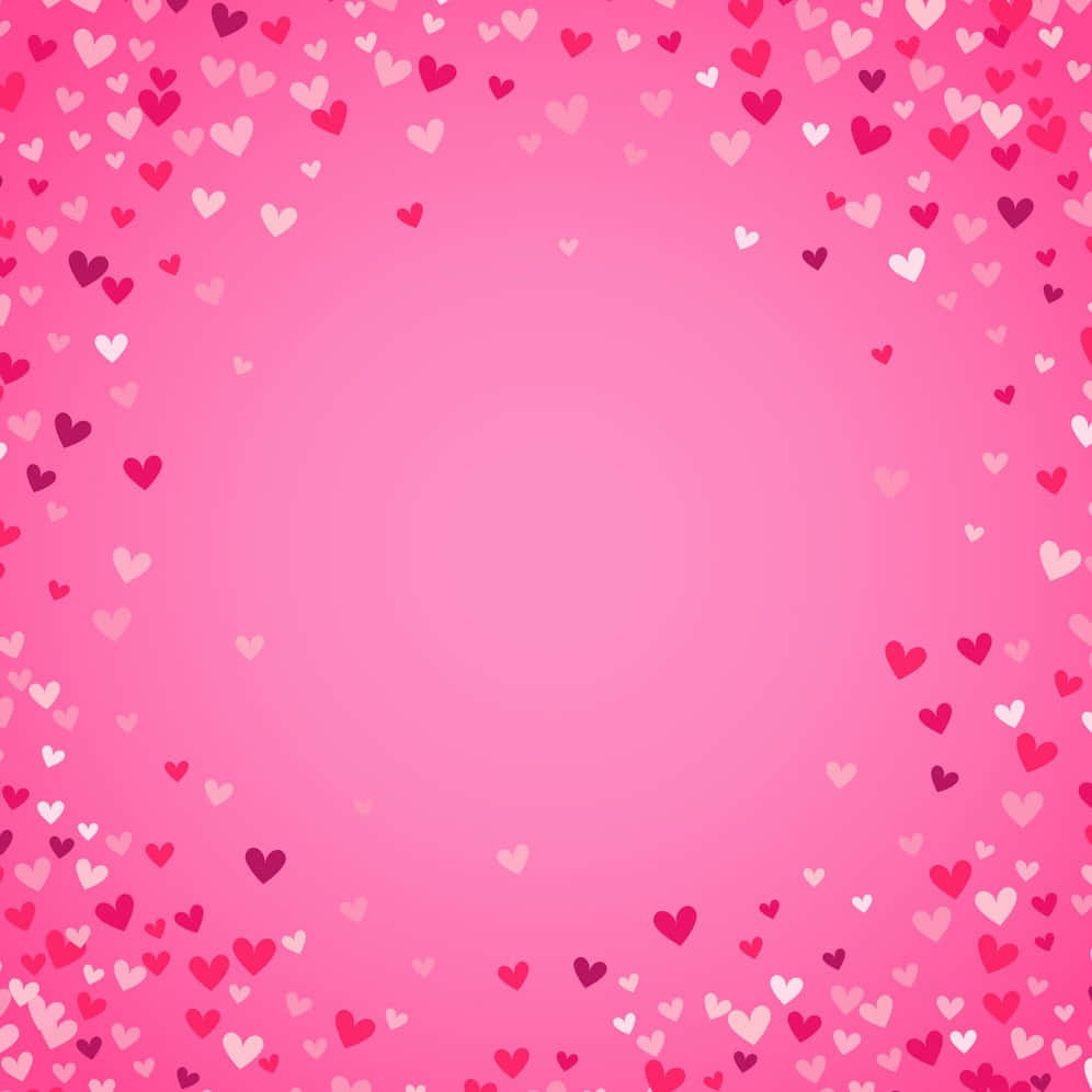 Fondo con Borde de Corazones Rosas Fondos de pantalla