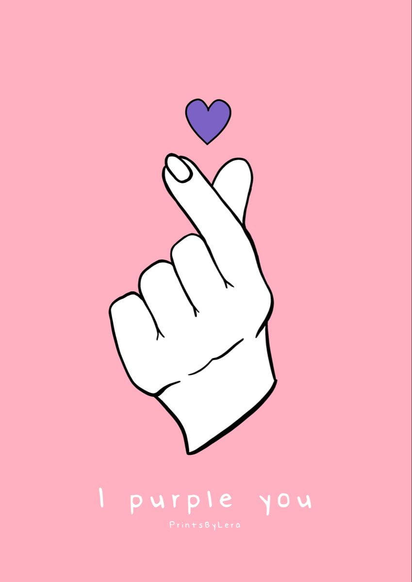 Fondo Corazón con Dedos Te Purpuro Fondos de pantalla