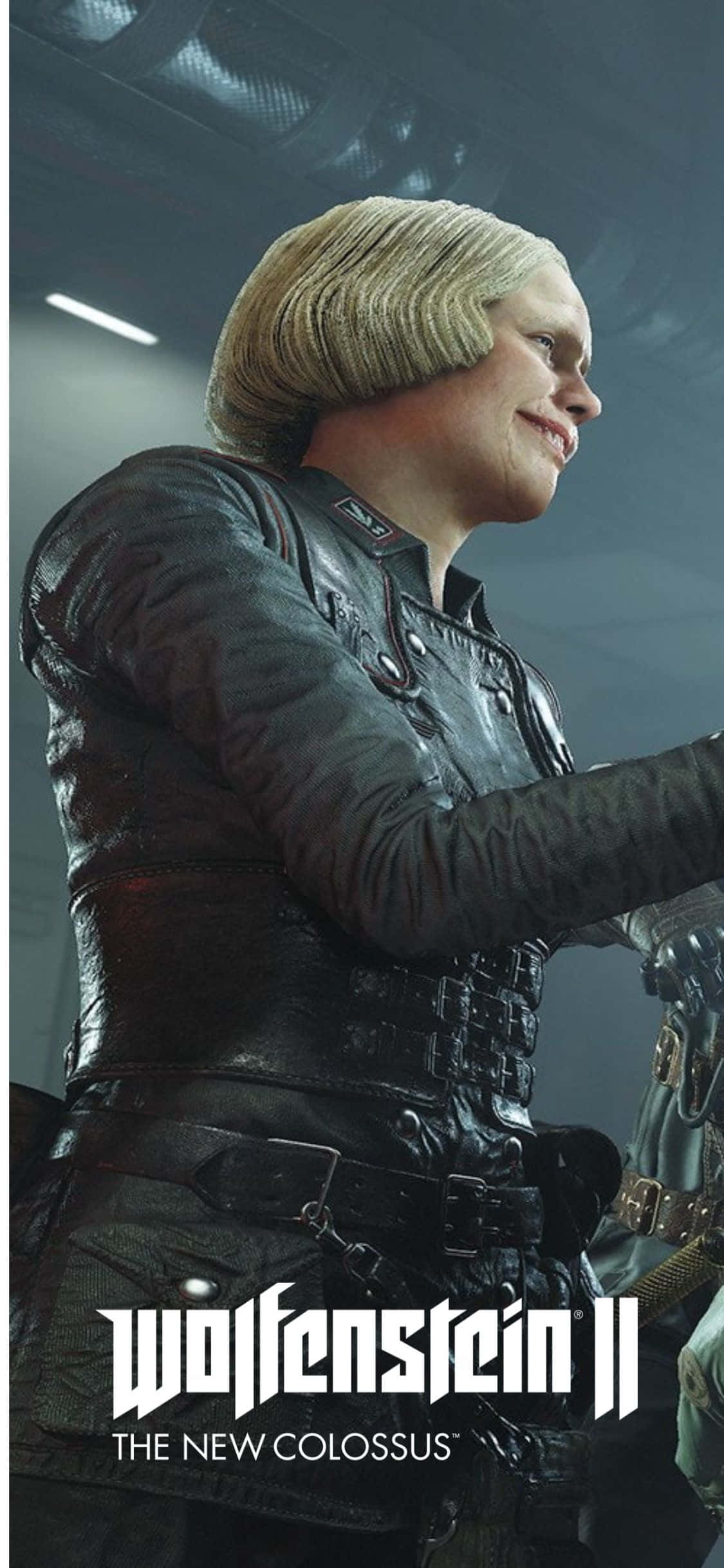 Fondo de Irene Engel haciendo un trato en Wolfenstein II para iPhone Xs Fondos de pantalla