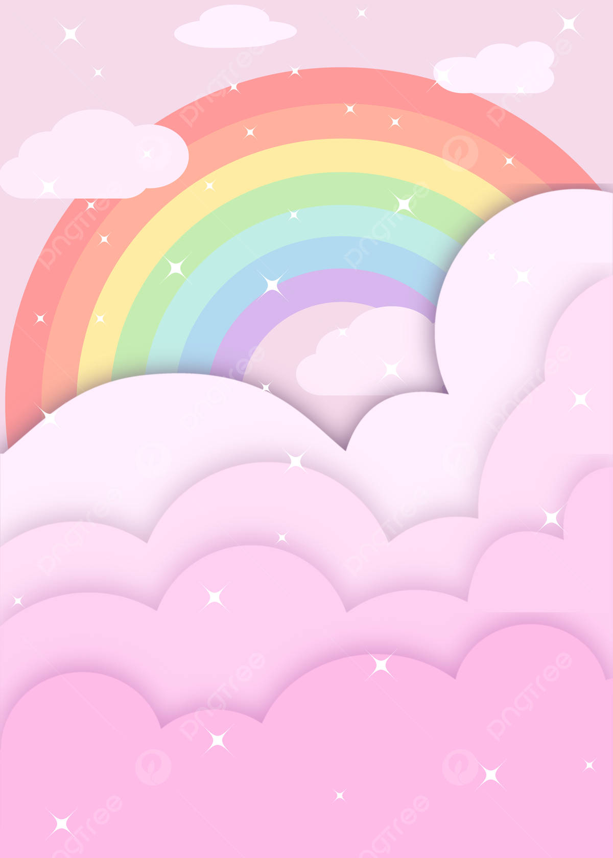 Fondo de Arcoíris Pastel Rosa Fondos de pantalla