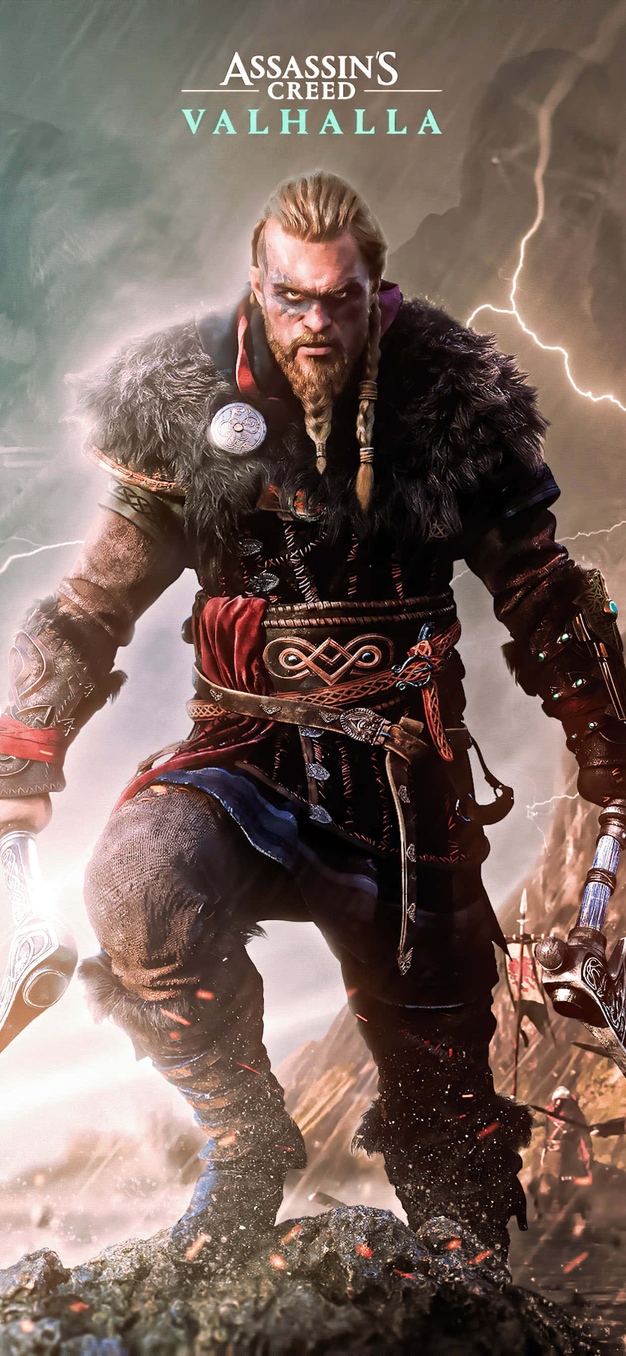 Fondo de Arte Clave para iPhone XS Max de Assassin's Creed Valhalla Fondos de pantalla