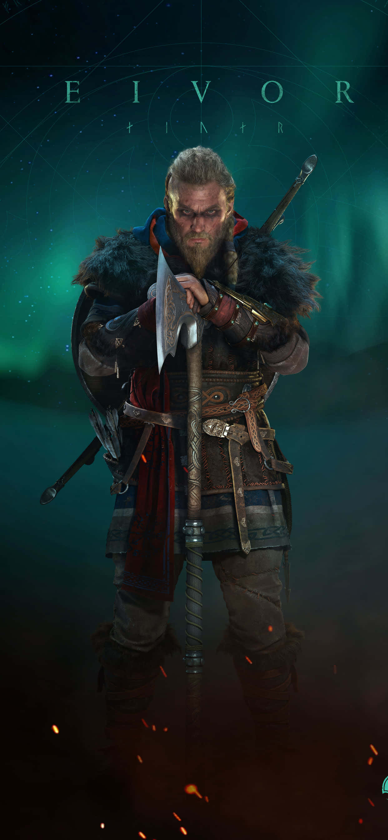 Fondo de Arte de Eivor Varinsdottir para iPhone Xs Max de Assassin's Creed Valhalla Fondos de pantalla
