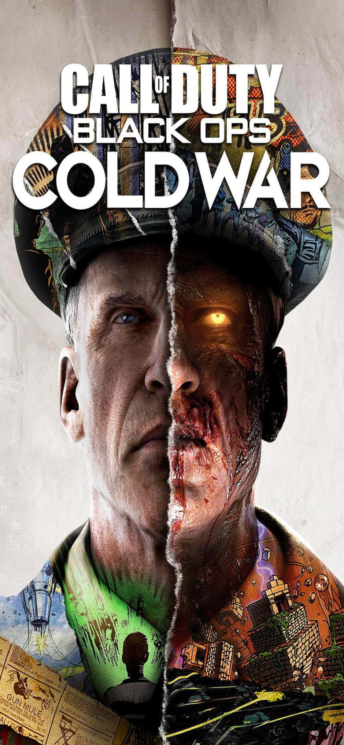 Fondo de Arte de Zombis de Call of Duty Black Ops Cold War para iPhone XS Fondos de pantalla