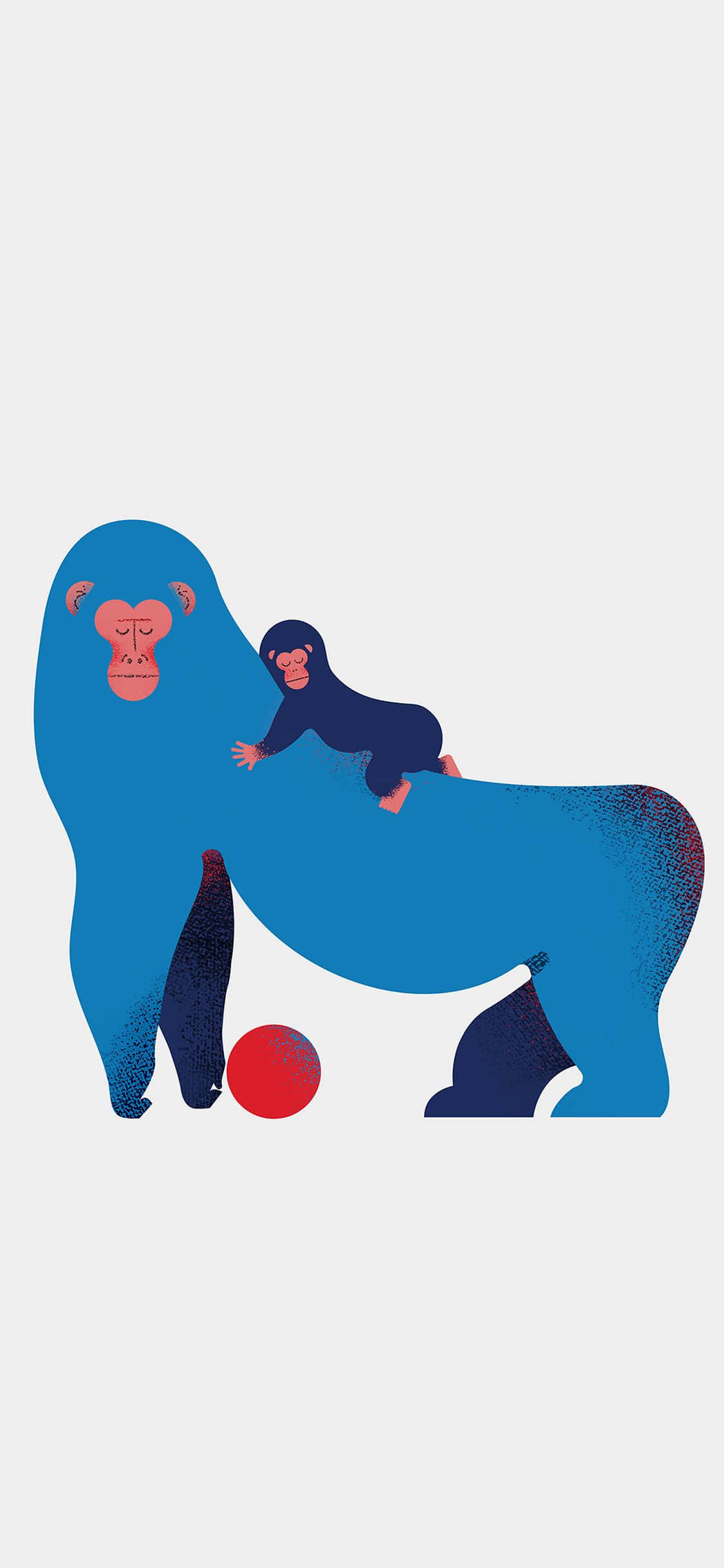 Fondo de Arte Digital de Gorila para iPhone Xs Max Fondos de pantalla