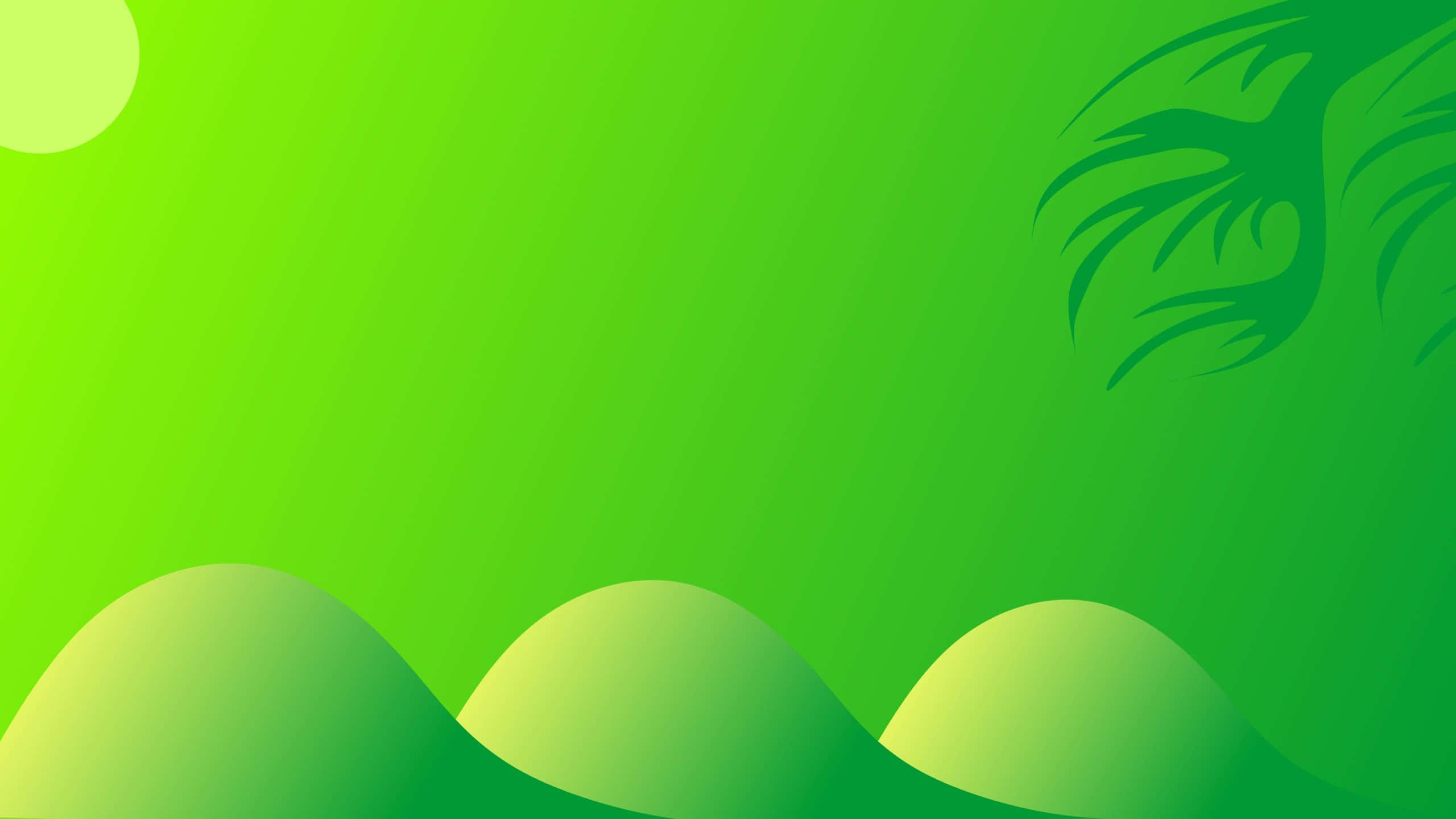 Fondo de arte digital de colinas verdes claras Fondos de pantalla