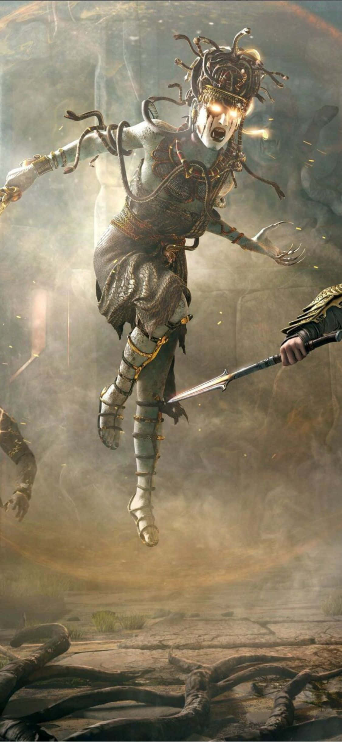 Fondo de Assassin's Creed Valhalla Medusa para iPhone XS Fondos de pantalla