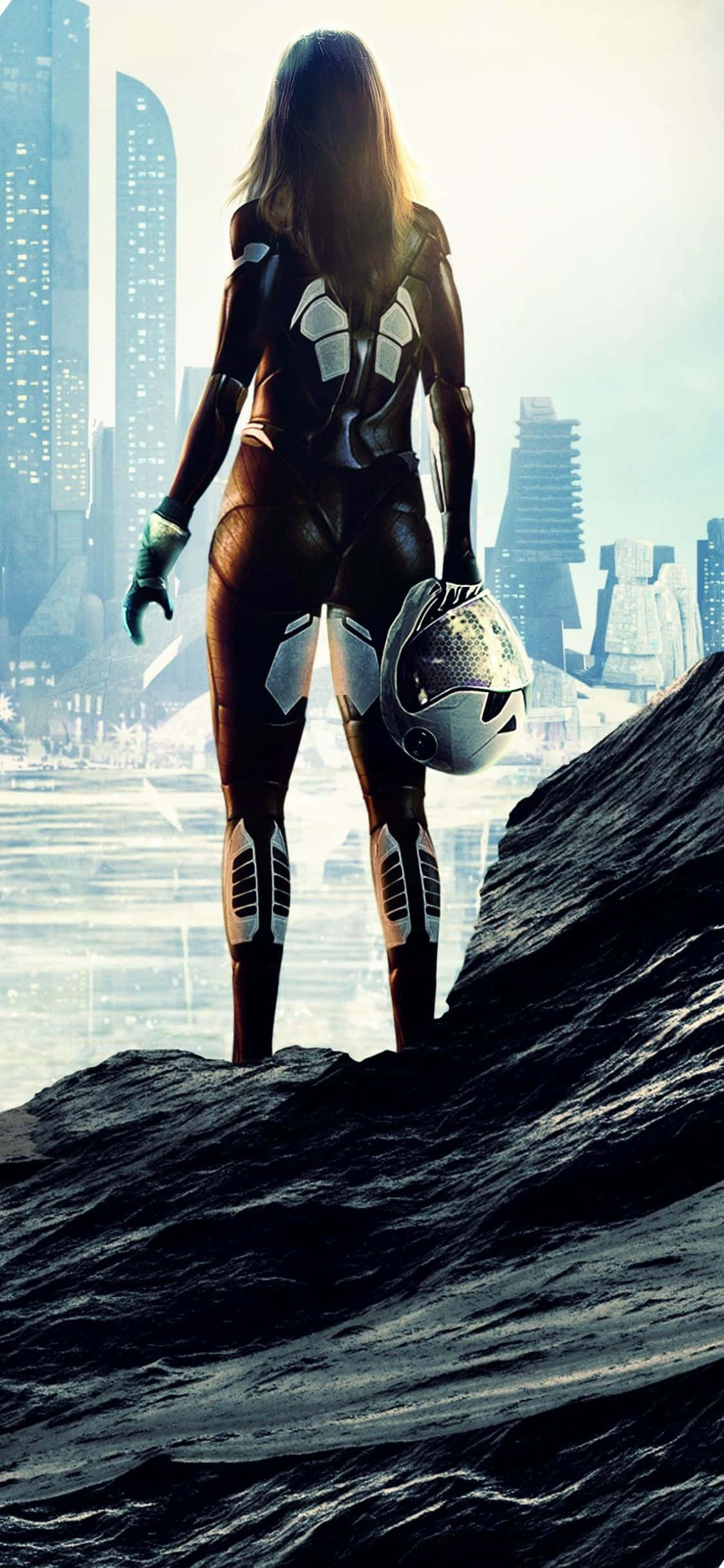 Fondo de Astronauta Femenina de Civilization: Beyond Earth para iPhone XS Fondos de pantalla