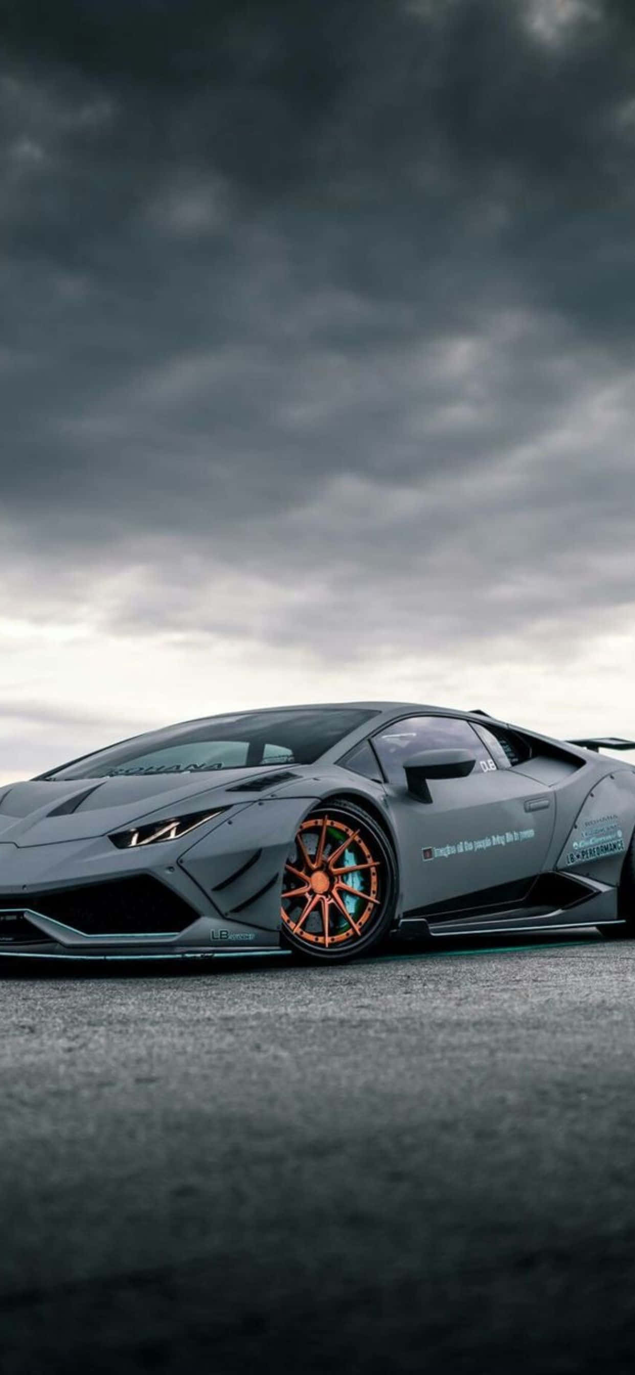 Fondo de Auto Lamborghini Gris para iPhone XS Max Fondos de pantalla