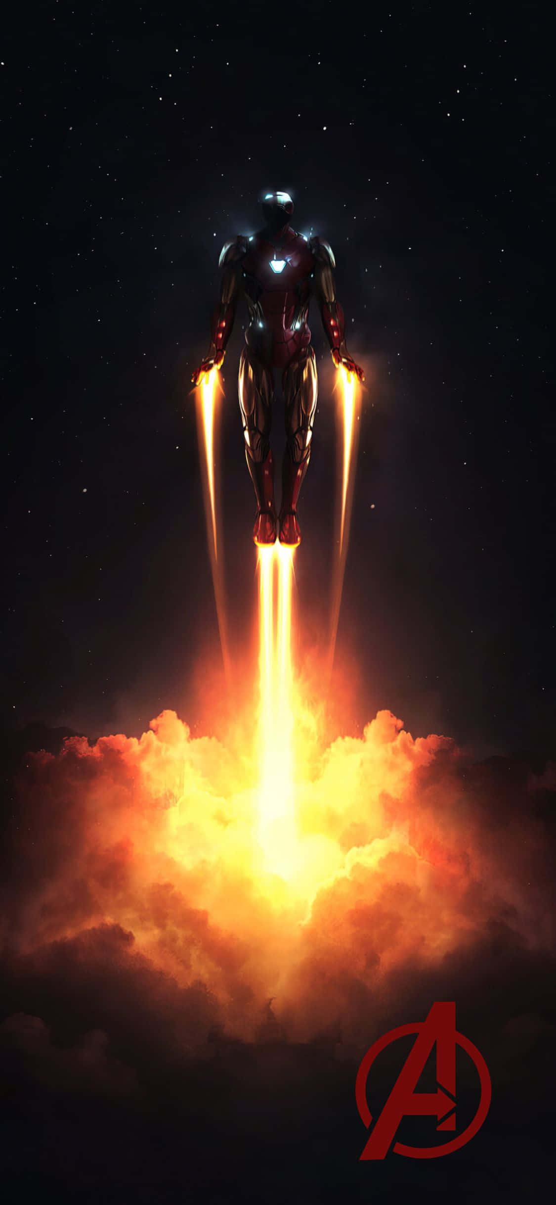 Fondo Avengers iPhone XS Iron Man en Vuelo Fondos de pantalla