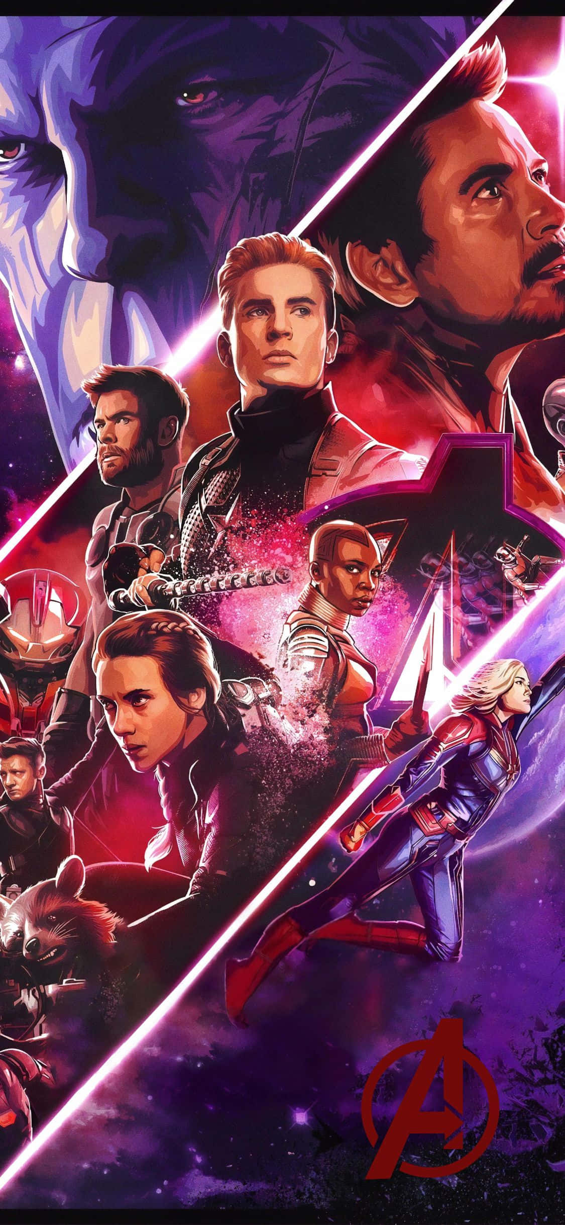 Fondo de Avengers para iPhone XS con Thanos y los héroes de Endgame Fondos de pantalla