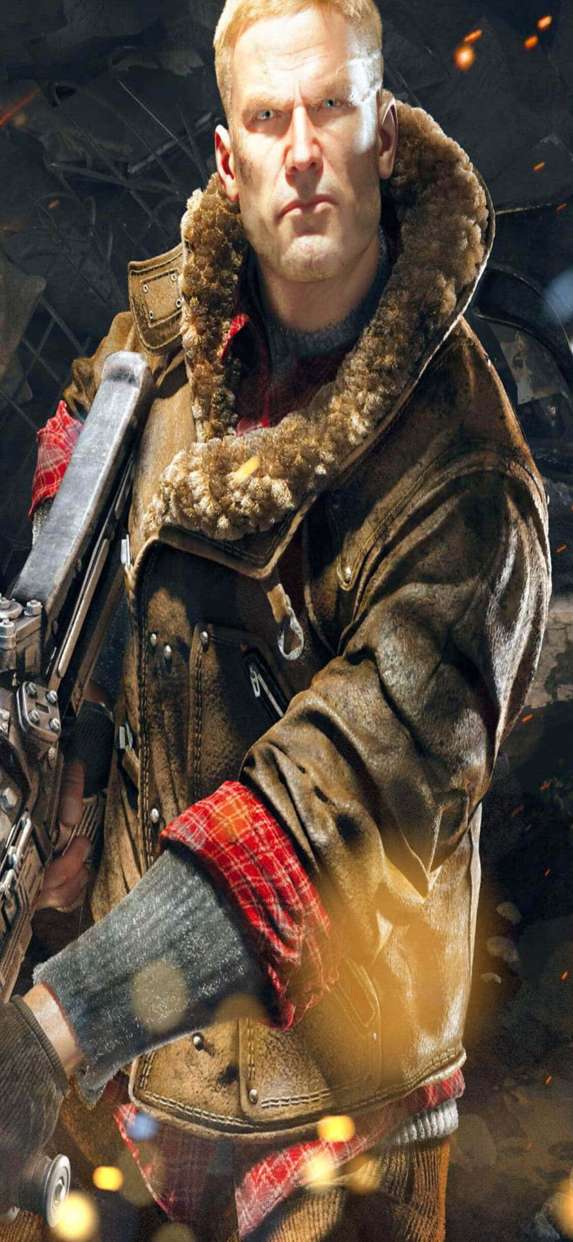 Fondo de Batalla de Wolfenstein II para iPhone Xs Fondos de pantalla