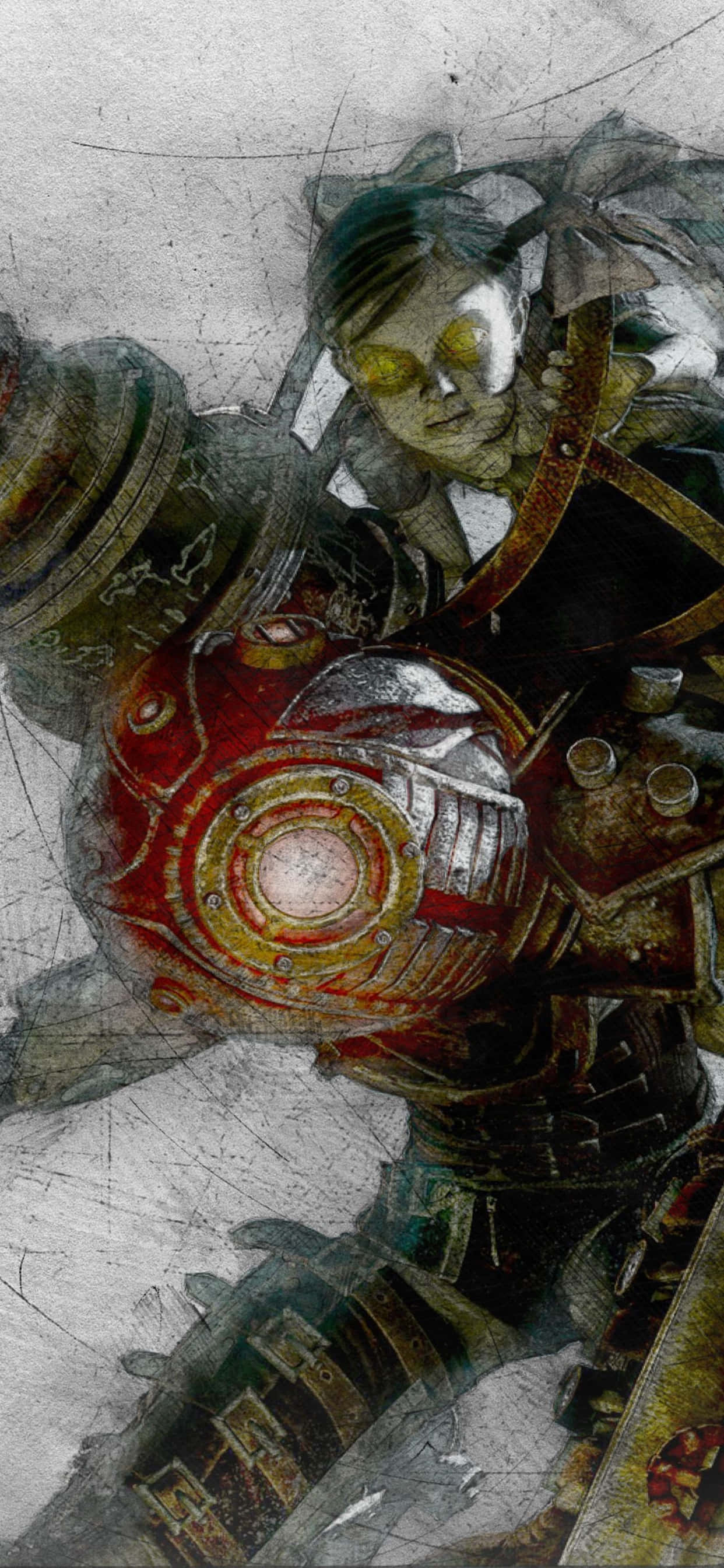 Fondo de Big Daddy de Bioshock Infinite para iPhone Xs Max Fondos de pantalla