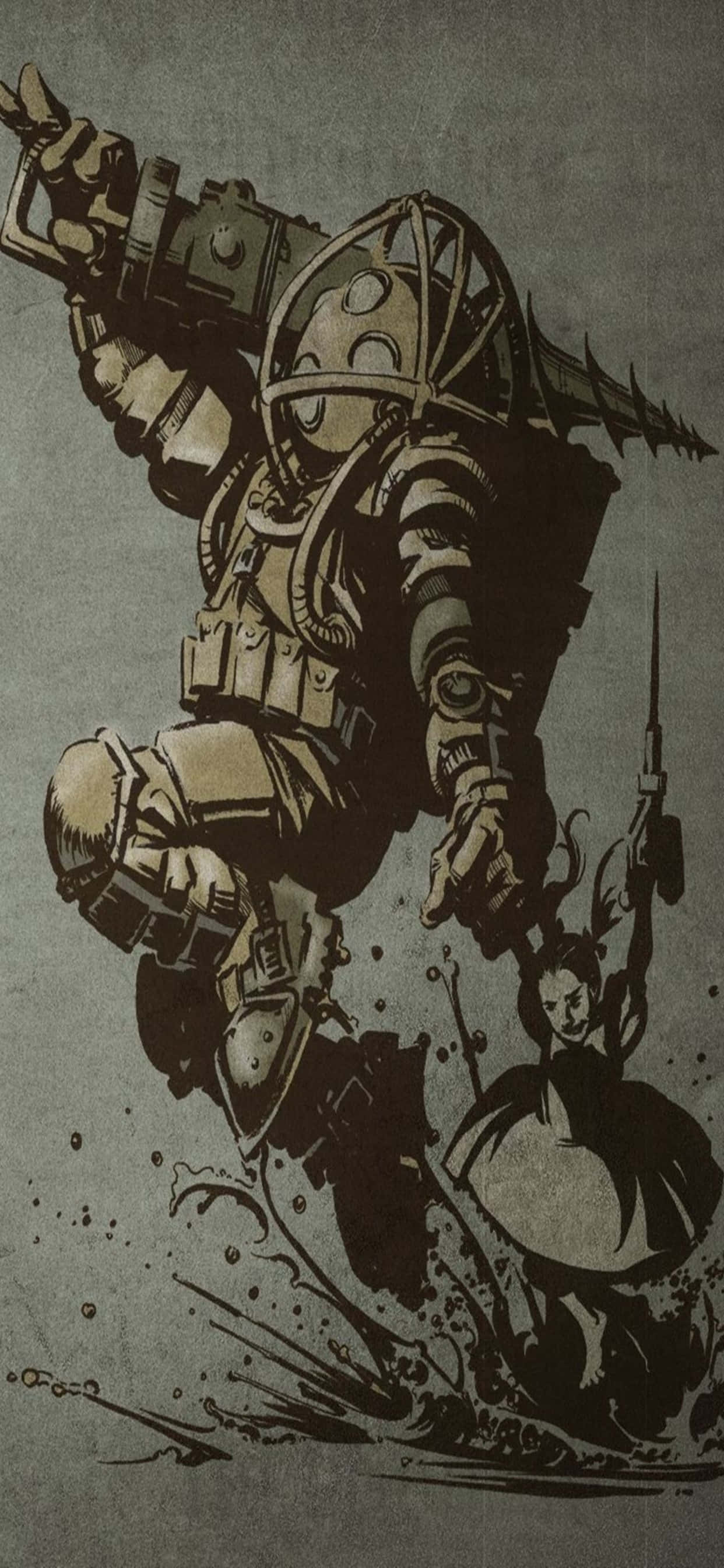 Fondo de Big Daddy de Bioshock Infinite para iPhone XS Max Fondos de pantalla