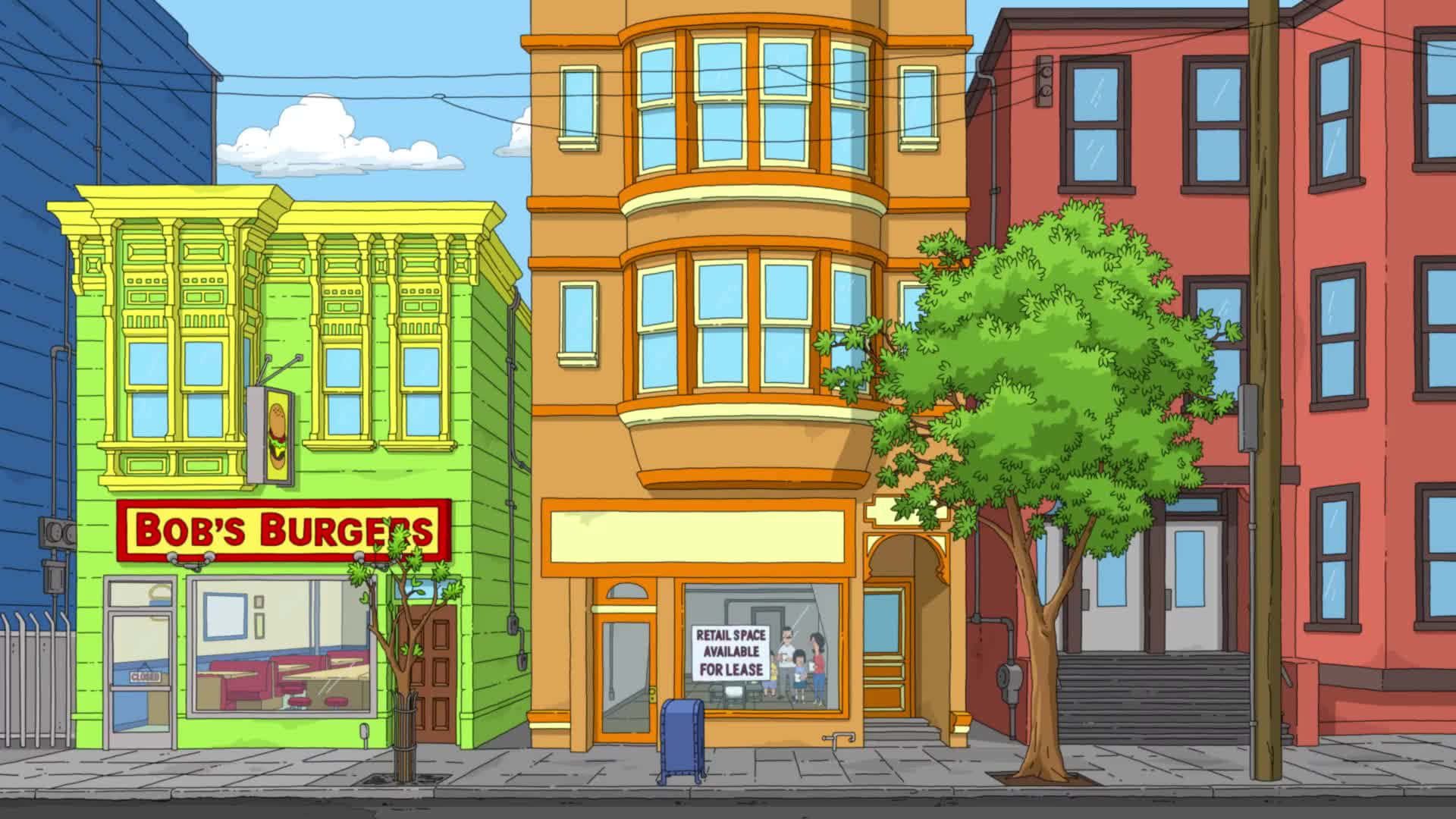 Fondo de Bob's Burgers junto a la Tienda de al Lado Fondos de pantalla