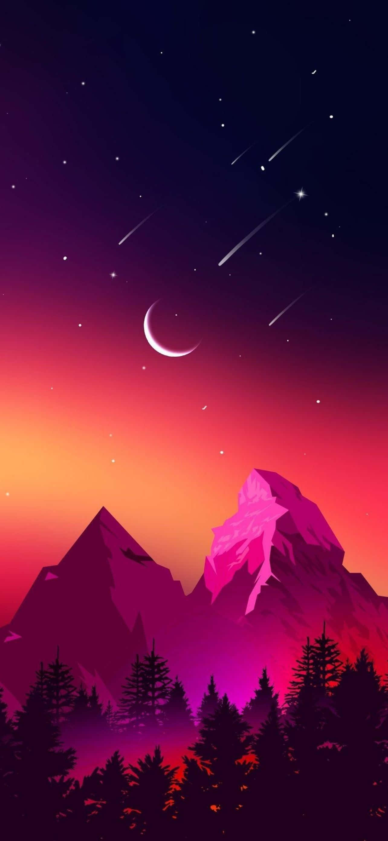 Fondo de Bosque Neón Genial para iPhone Fondos de pantalla