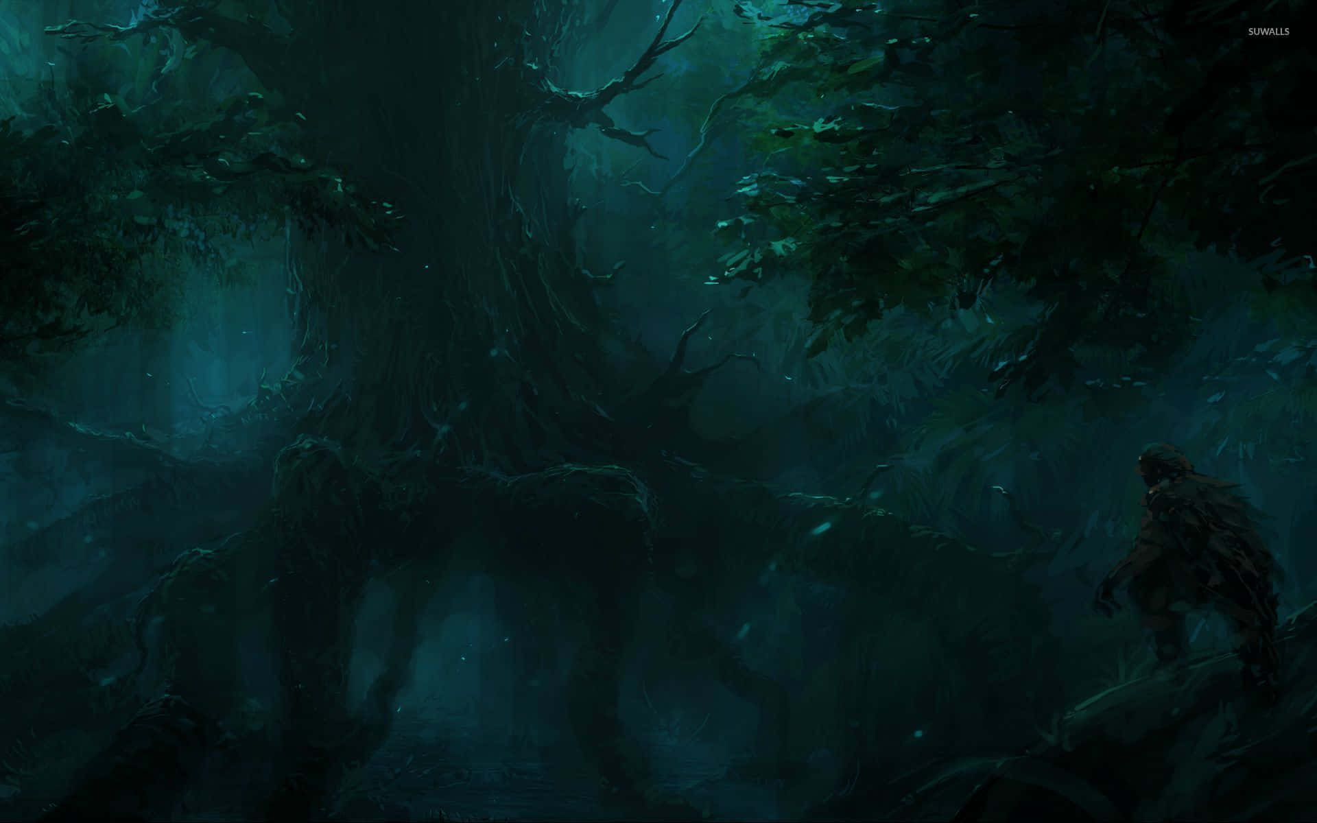 Fondo de Bosque Oscuro Fondos de pantalla