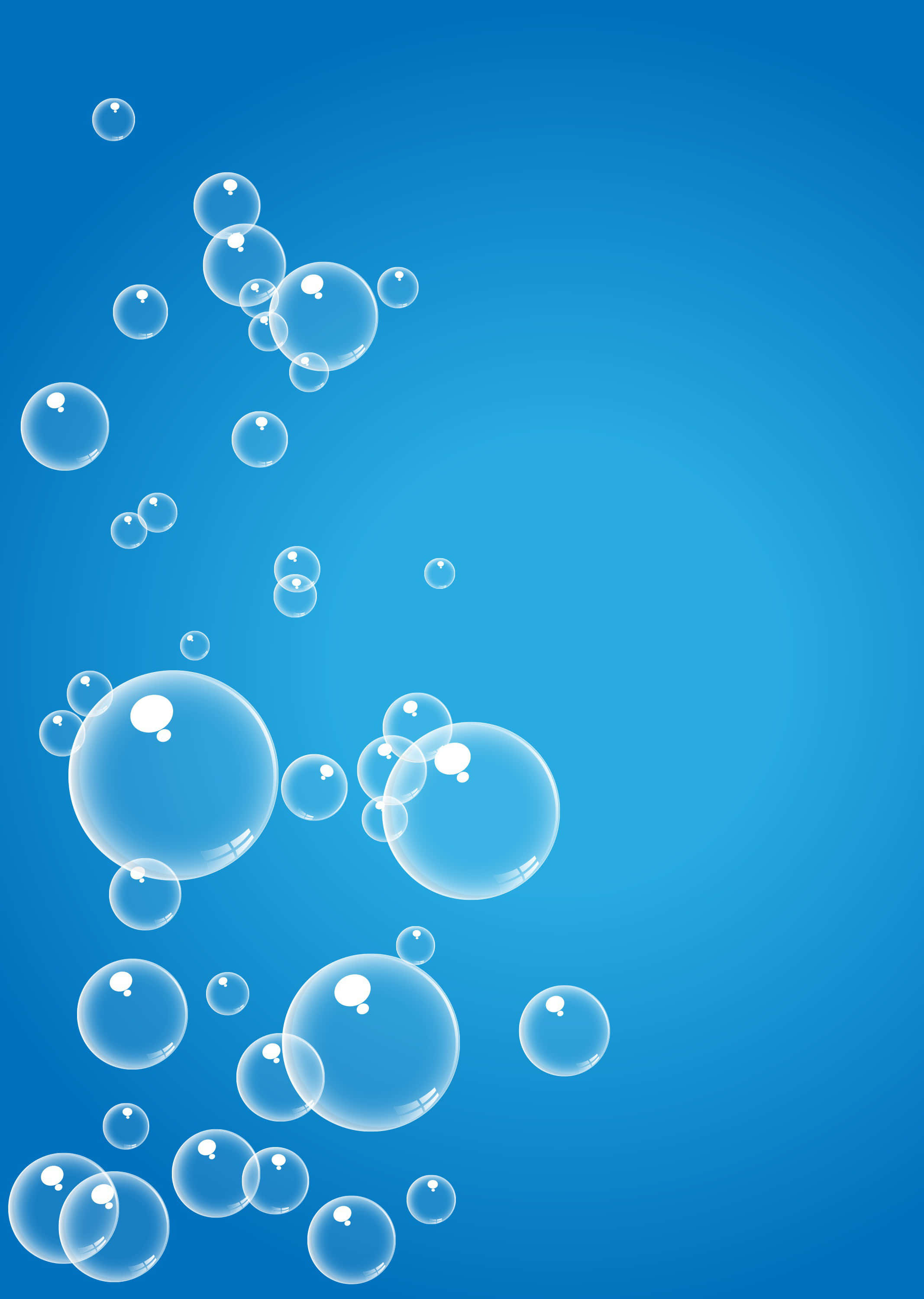 Fondo de burbujas azules para pantalla de inicio en retrato Fondos de pantalla