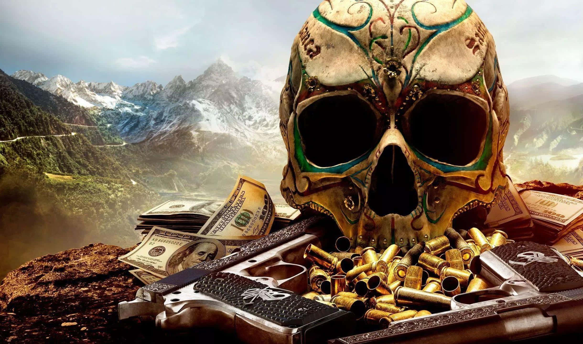 Fondo de Calavera con Balas de Ghost Recon Wildlands 2440x1440 Fondos de pantalla