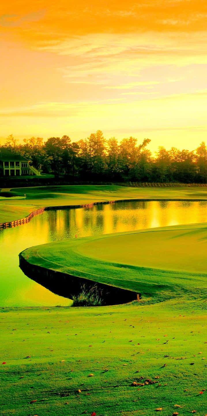 Fondo de Campo de Golf Pixel 3 al Atardecer Cálido Fondos de pantalla