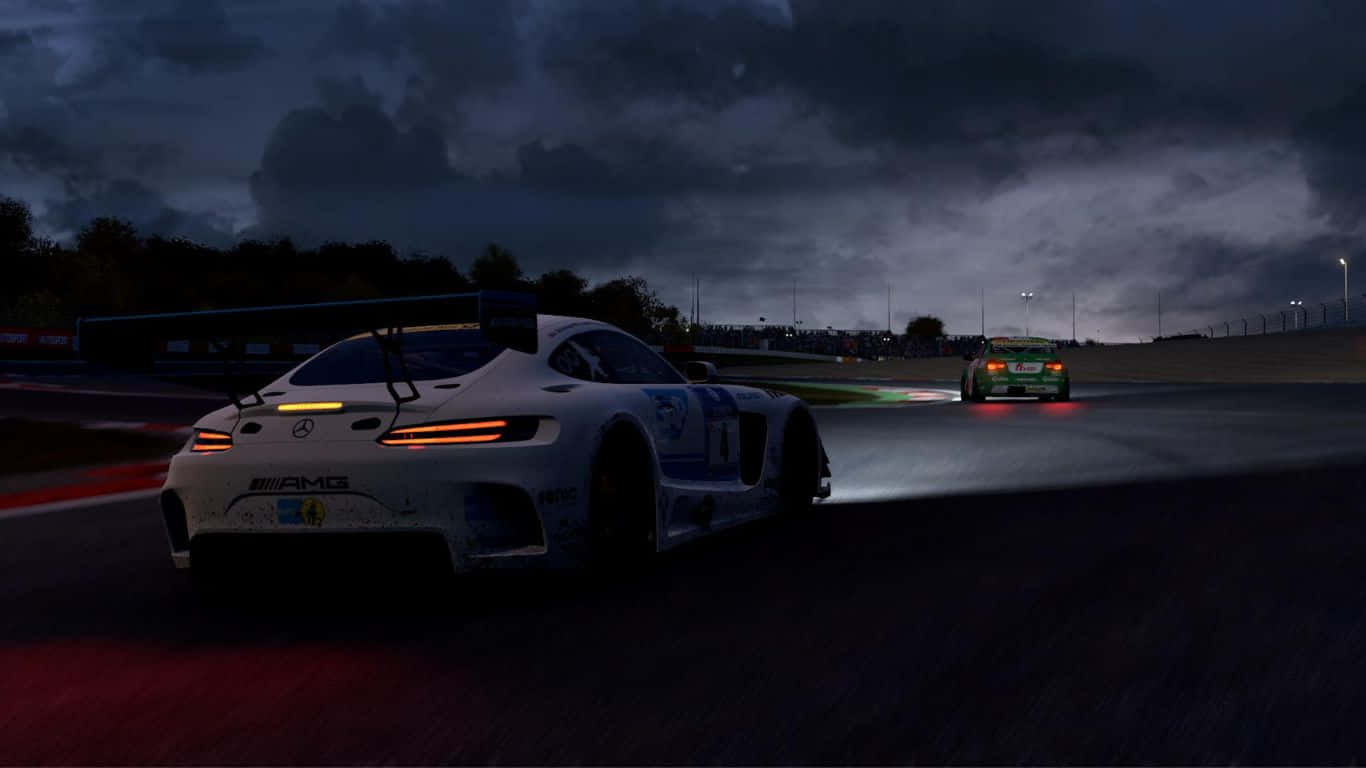 Fondo de Carrera Nocturna de Project Cars 2 en 1366x768 Fondos de pantalla