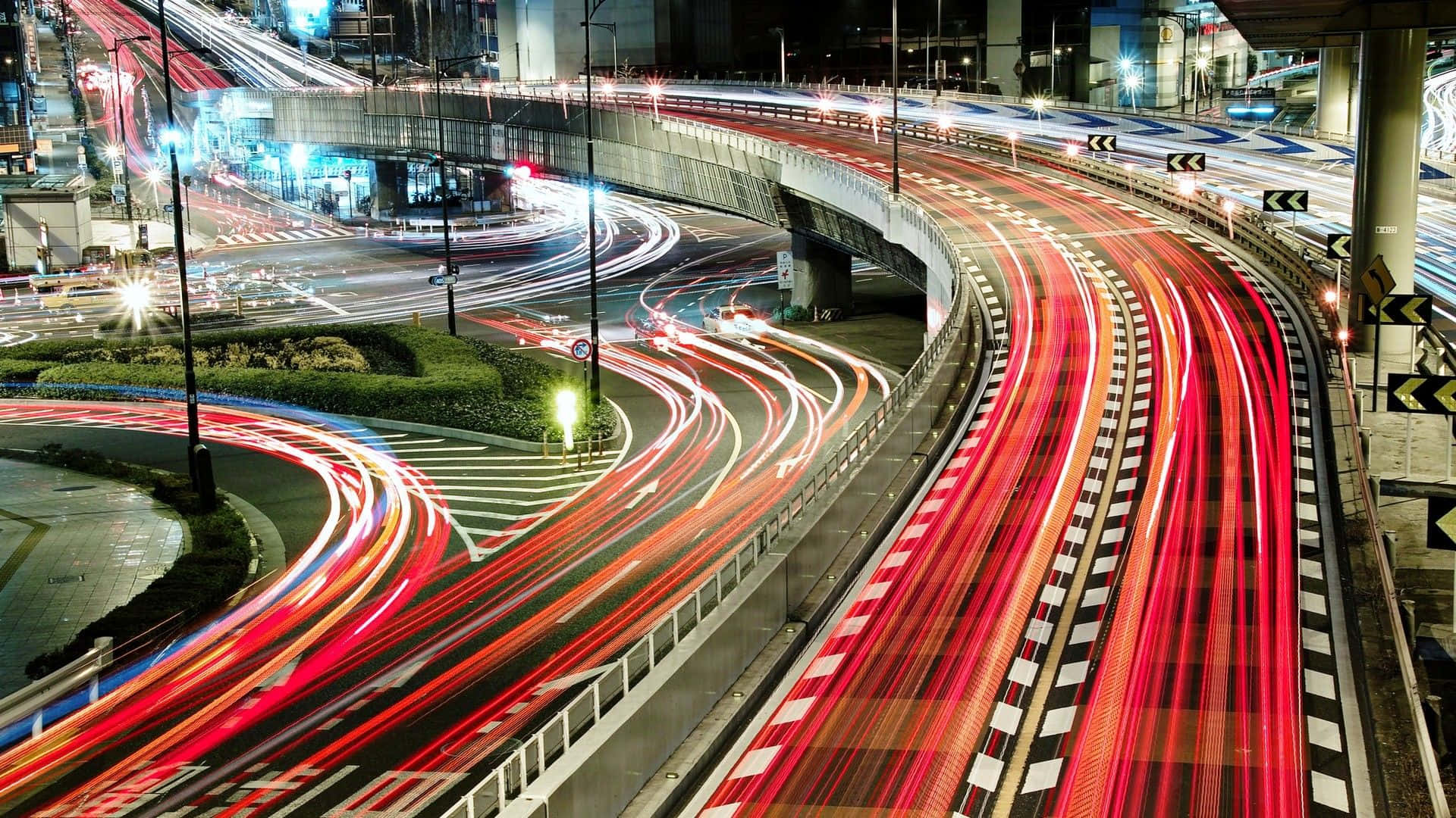 Fondo de Carretera Transitada en Japón Fondos de pantalla