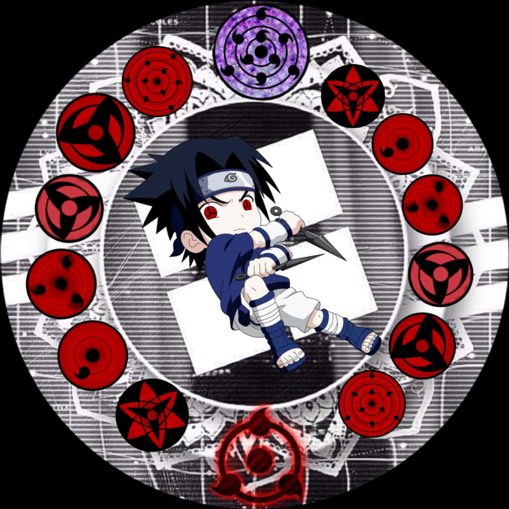 Fondo de Chibi Itachi Uchiha con Mangekyo Sharingan Fondos de pantalla