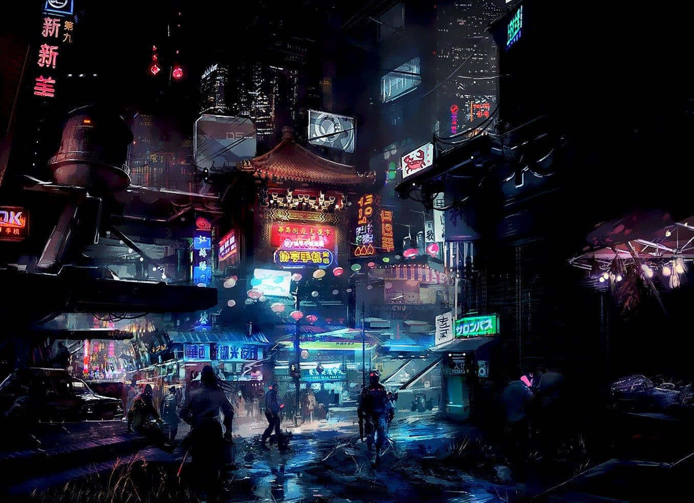 Fondo de Ciudad Anime Fondos de pantalla