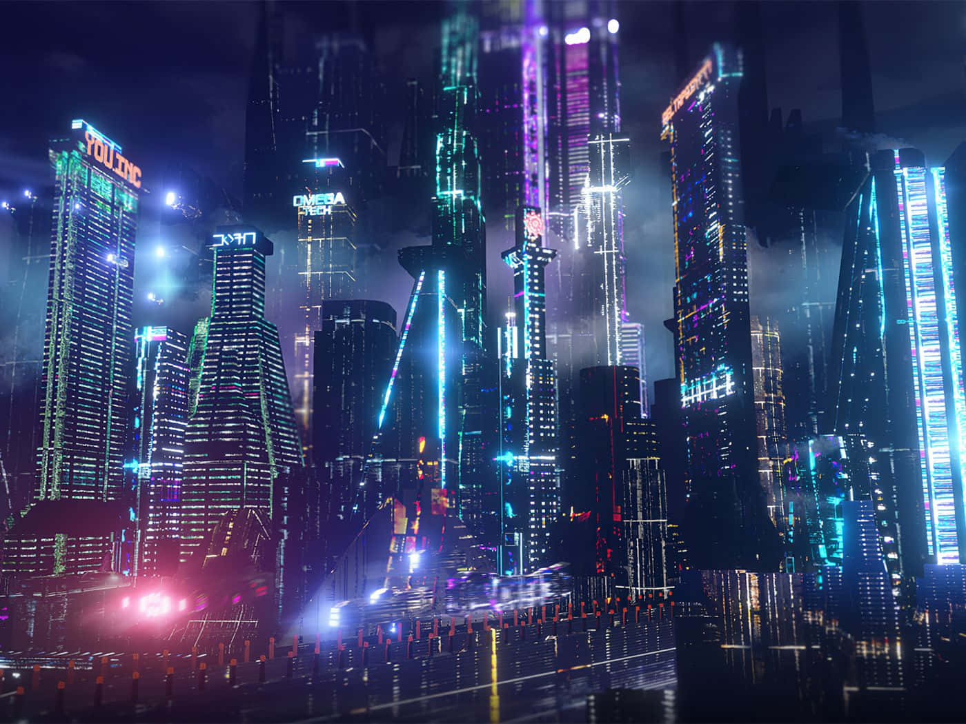 Fondo de Ciudad Neón Fondos de pantalla