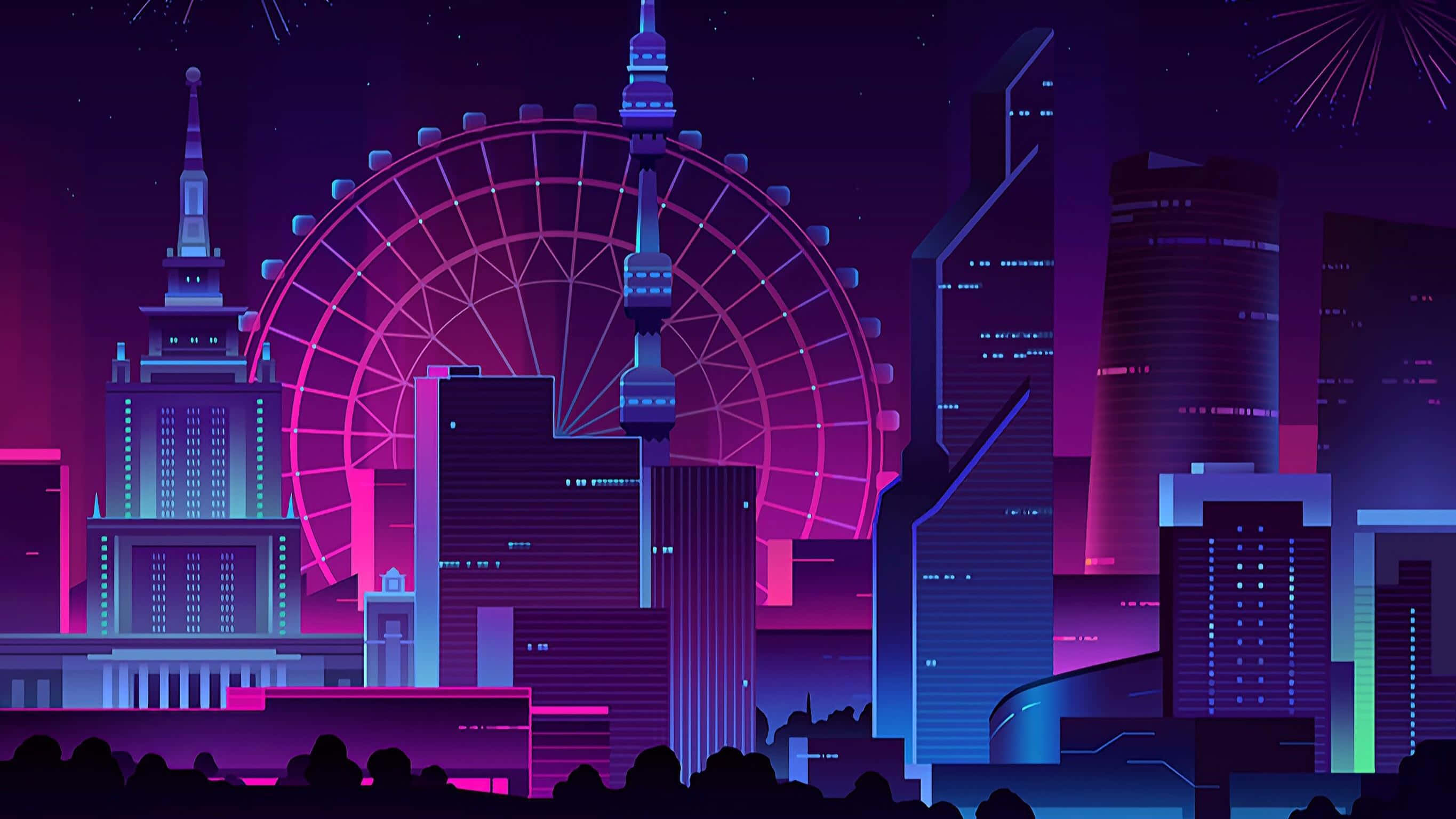 Fondo de Ciudad Neón Fondos de pantalla