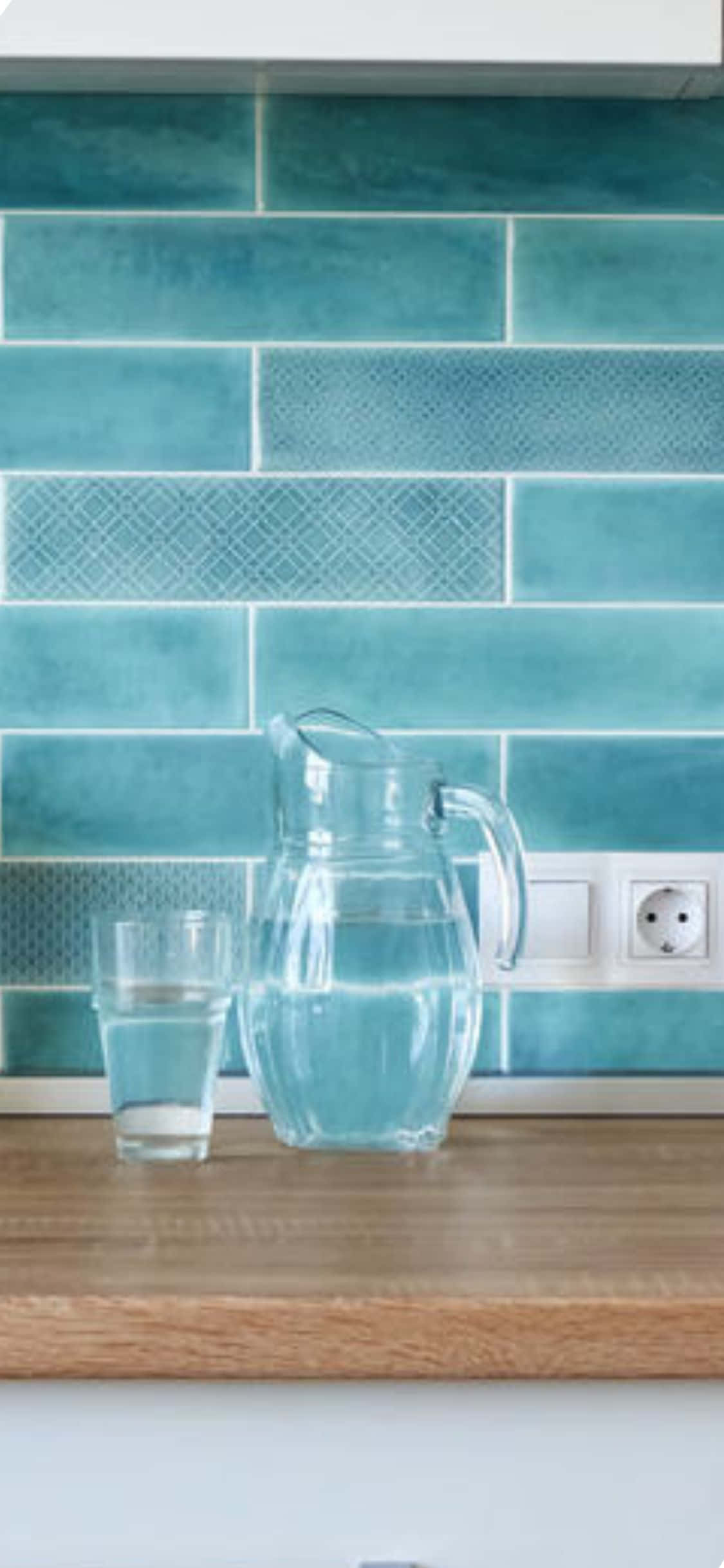 Fondo de Cocina con Azulejos Azules para iPhone X Fondos de pantalla