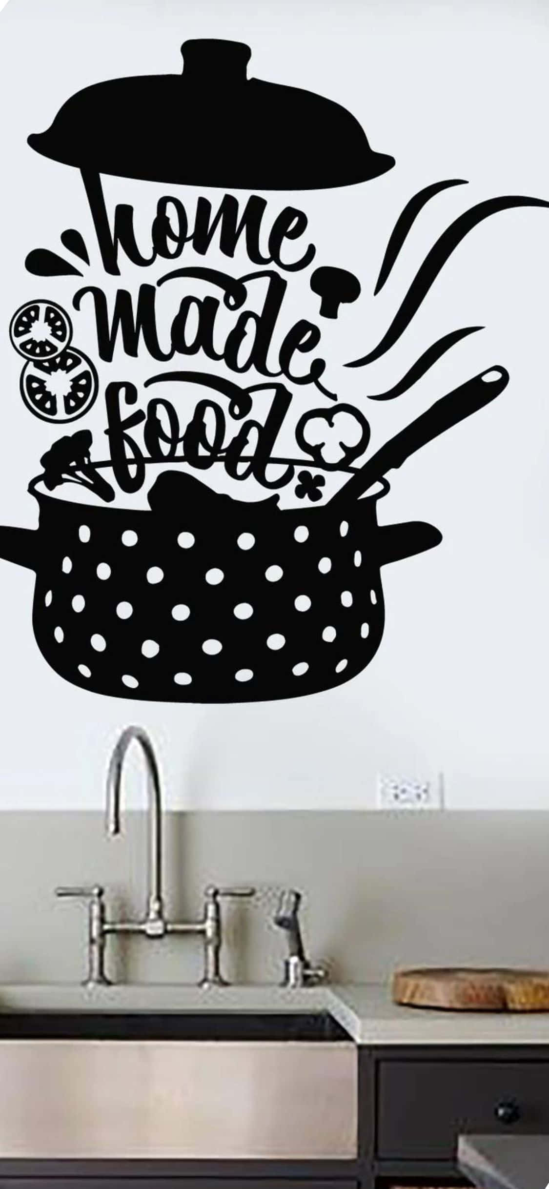 Fondo de cocina con calcomanía de pared iPhone X Fondos de pantalla