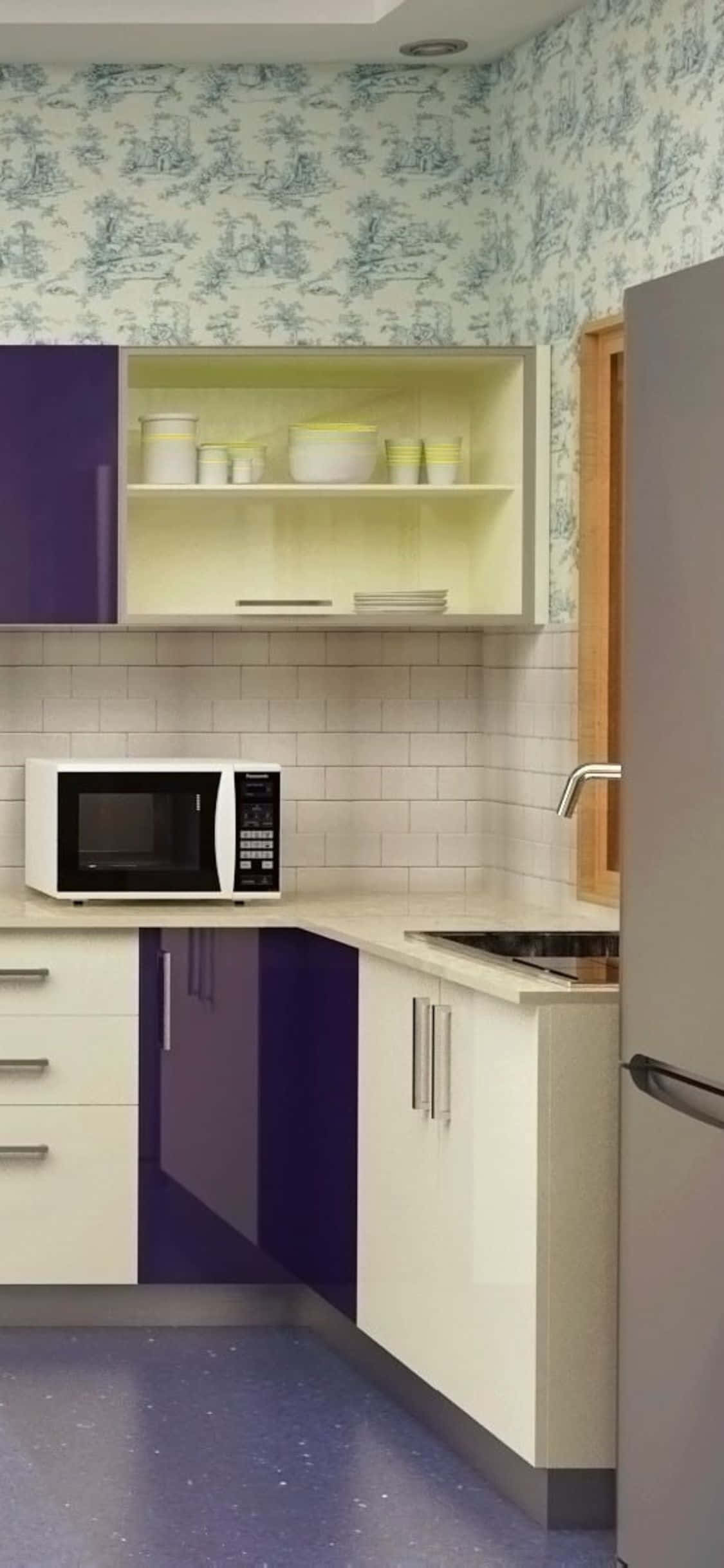Fondo de Cocina con Diseño Floral para iPhone Xs Fondos de pantalla