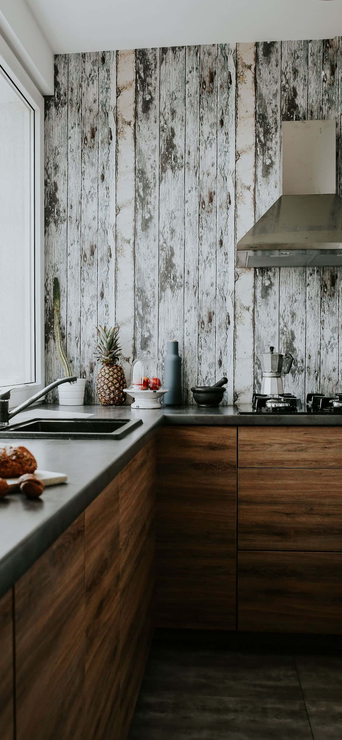 Fondo de Cocina Rústica para iPhone XS Fondos de pantalla