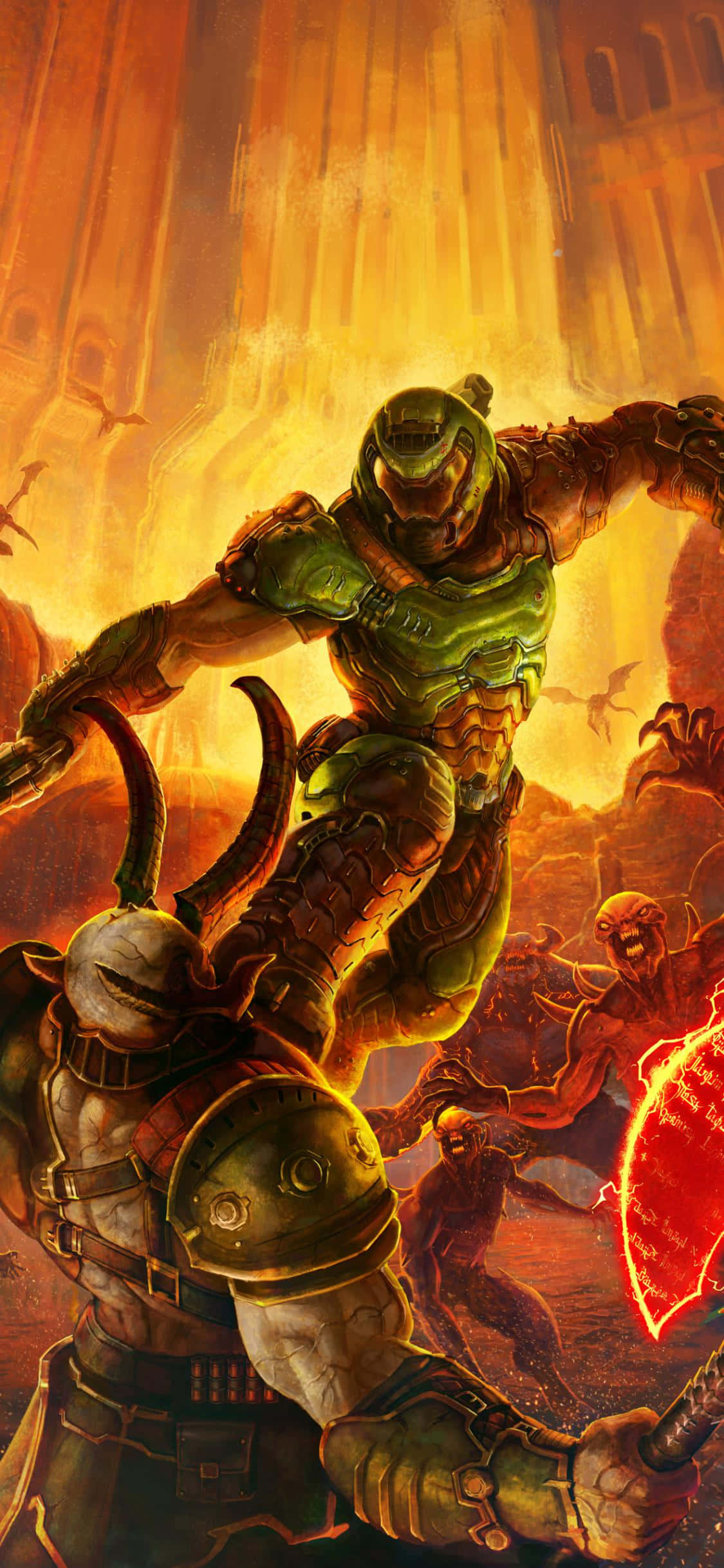 Fondo de Combate Intenso de Doom Guy para Pixel 3XL Fondos de pantalla