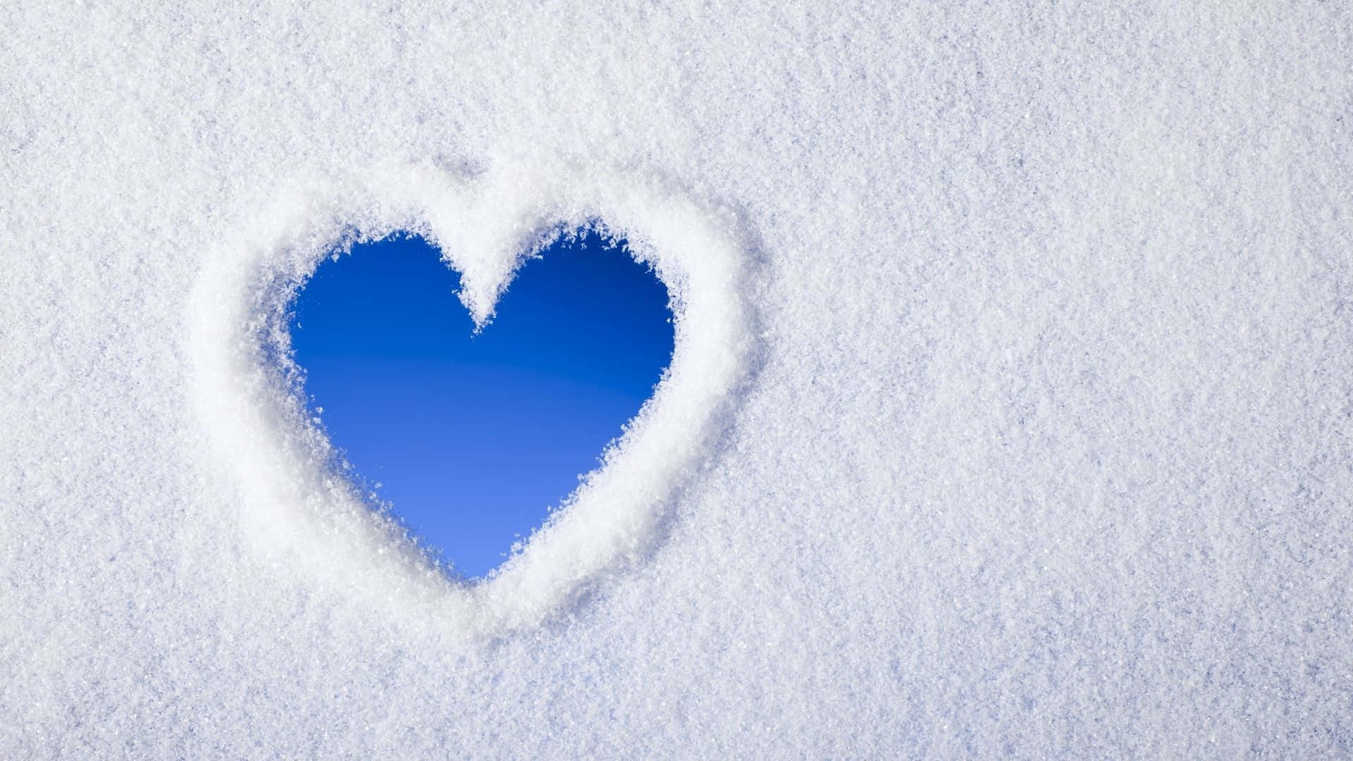 Fondo de Corazón Azul Nevado Fondos de pantalla