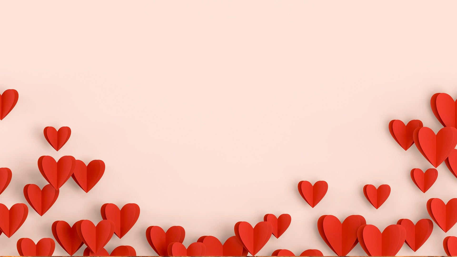 Fondo de Corazones Rojos Doblados de San Valentín Fondos de pantalla