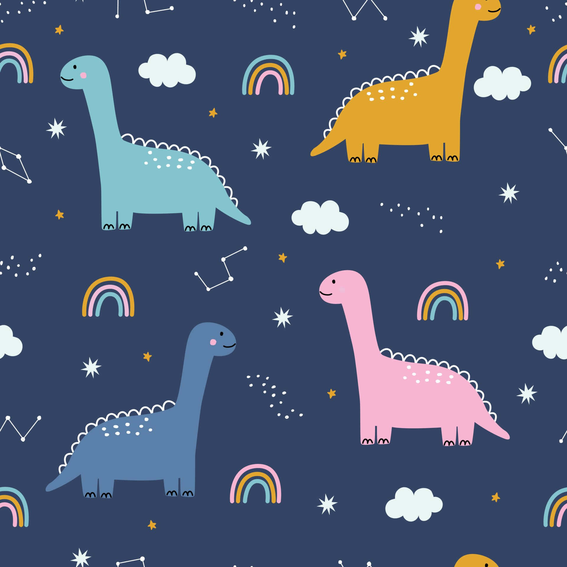 Fondo de Dinosaurio Animado Adorable Fondos de pantalla